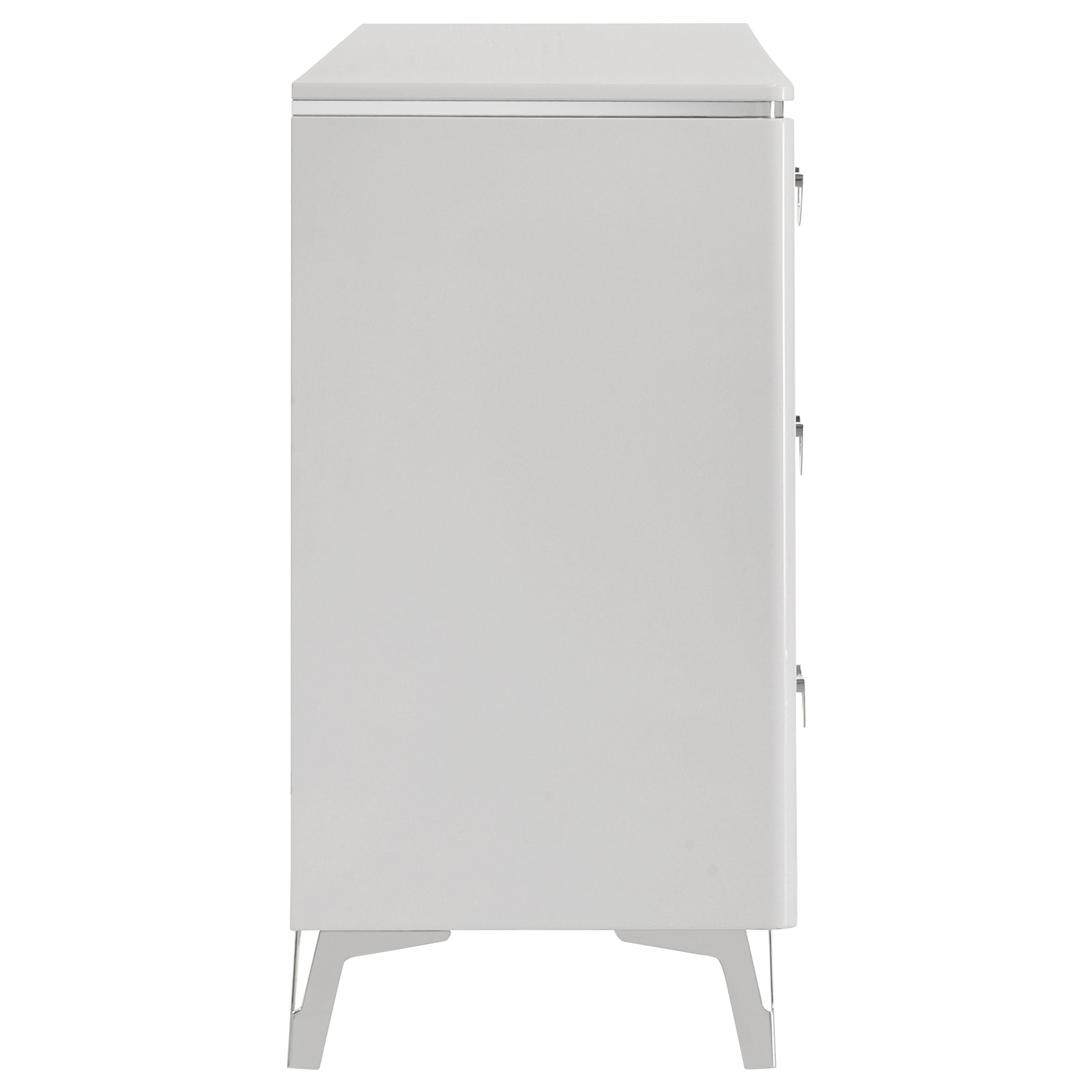 Cassia 6-drawer Bedroom Dresser Cabinet White High Gloss