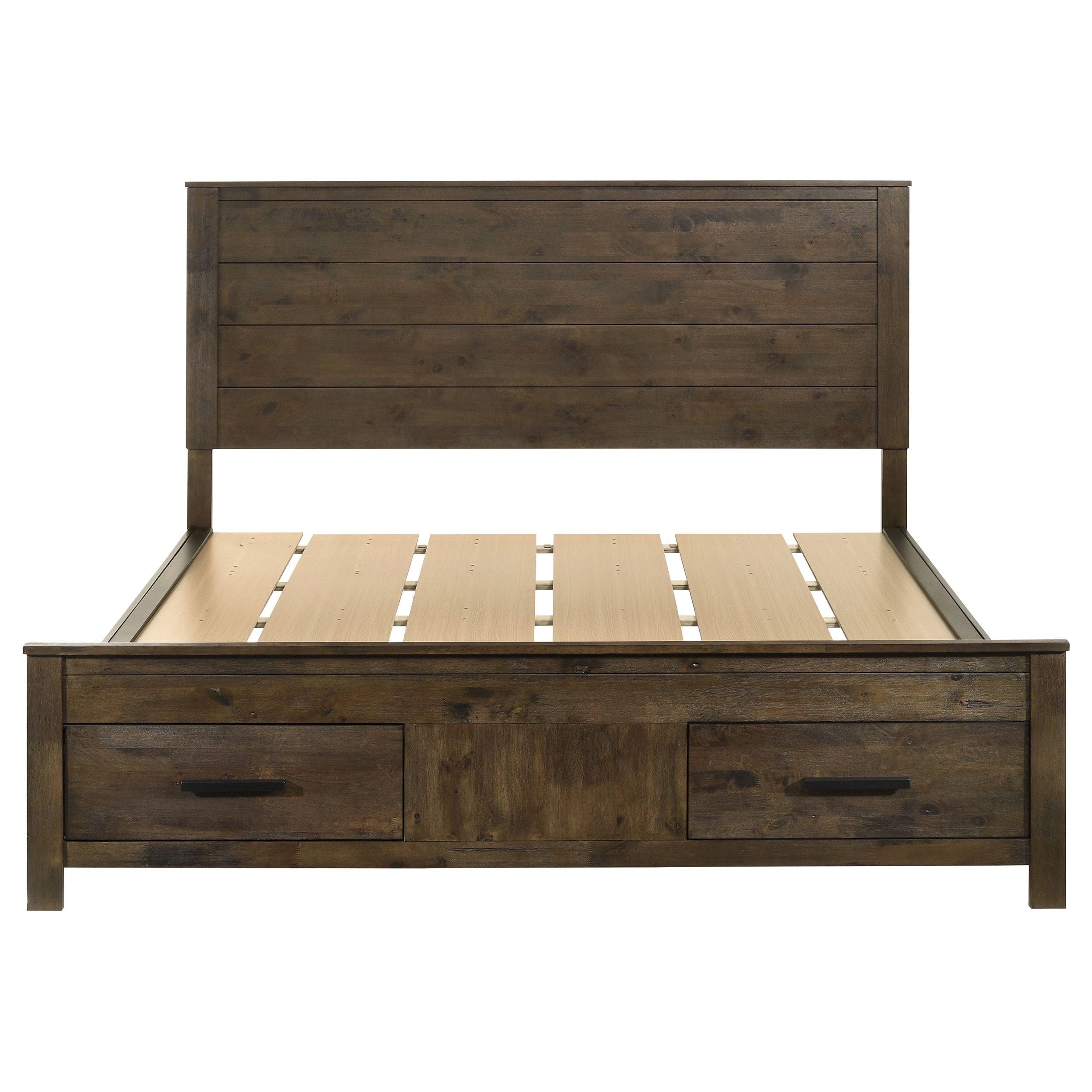 Woodmont Storage Bed Rustic Golden Brown