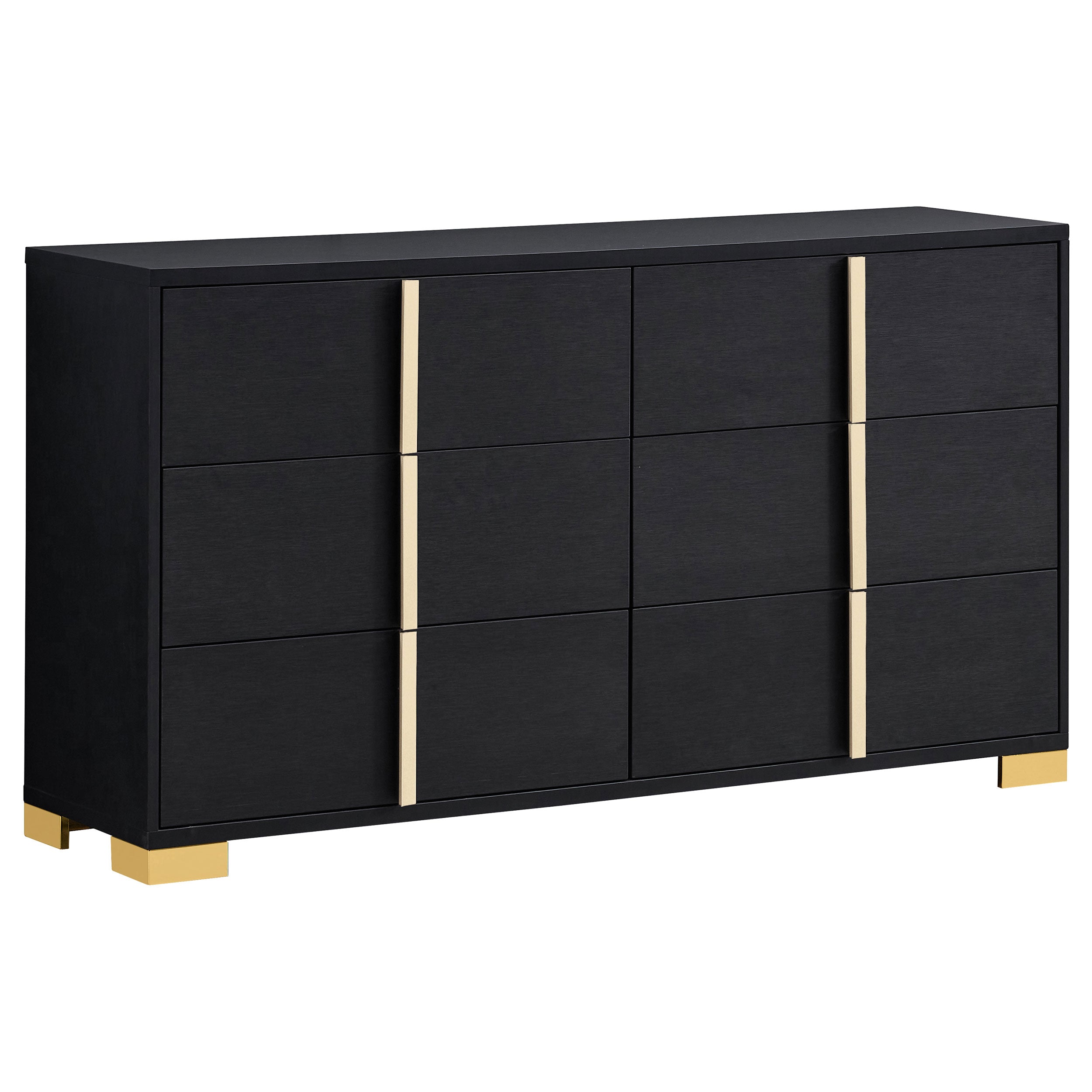 Marceline Bedroom Set with LED Headboard Black