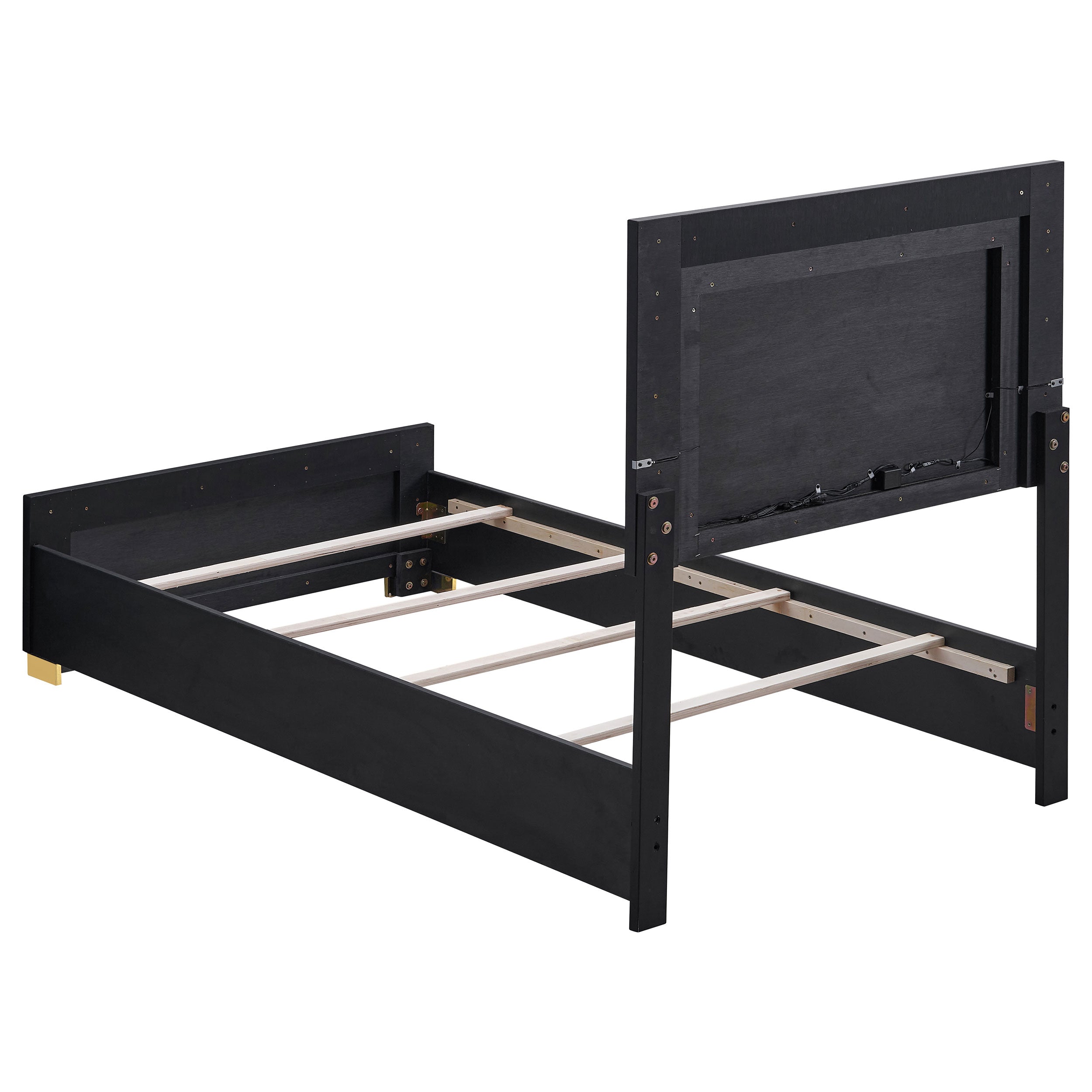 Marceline Bed with LED Headboard Black