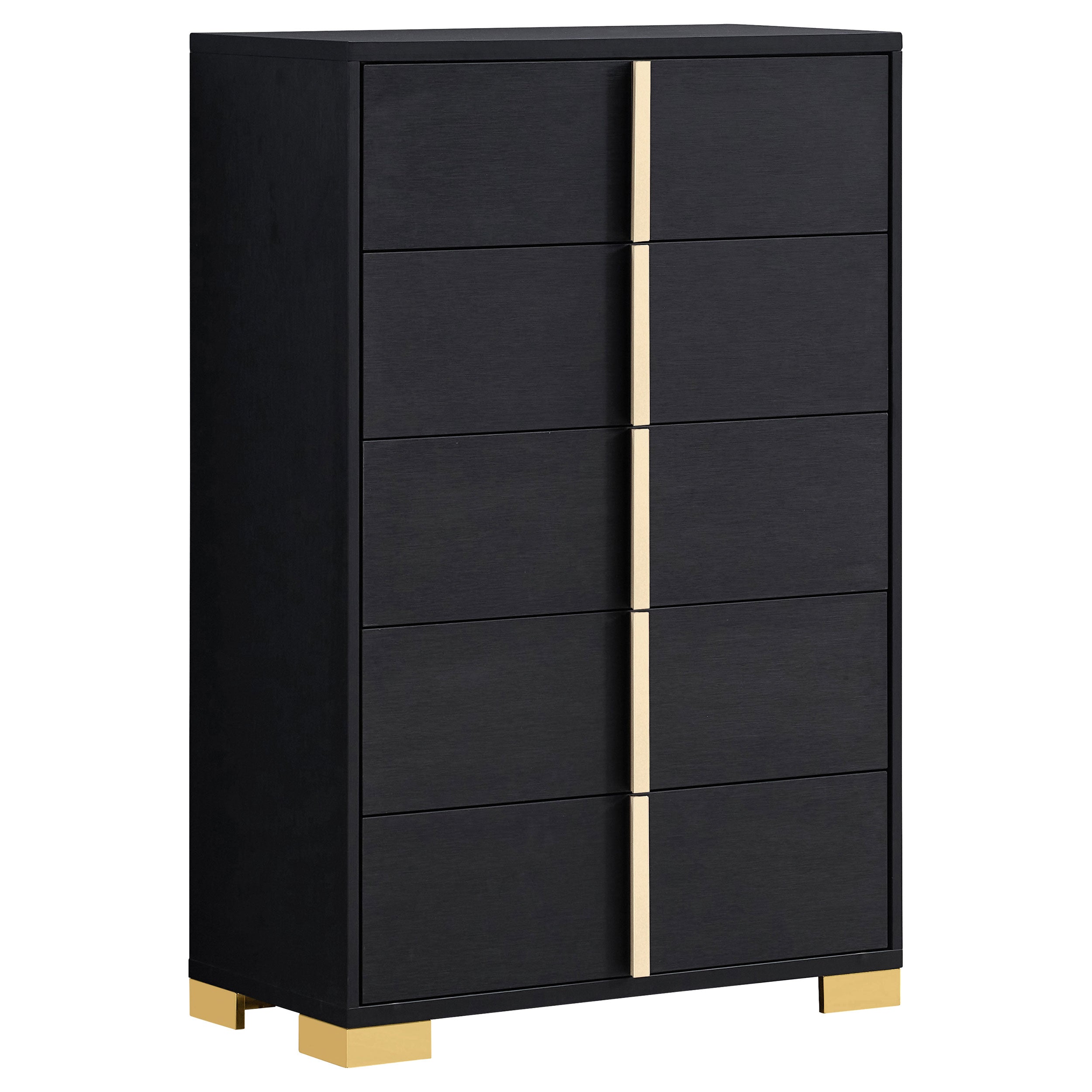 Marceline 5-drawer Chest Black