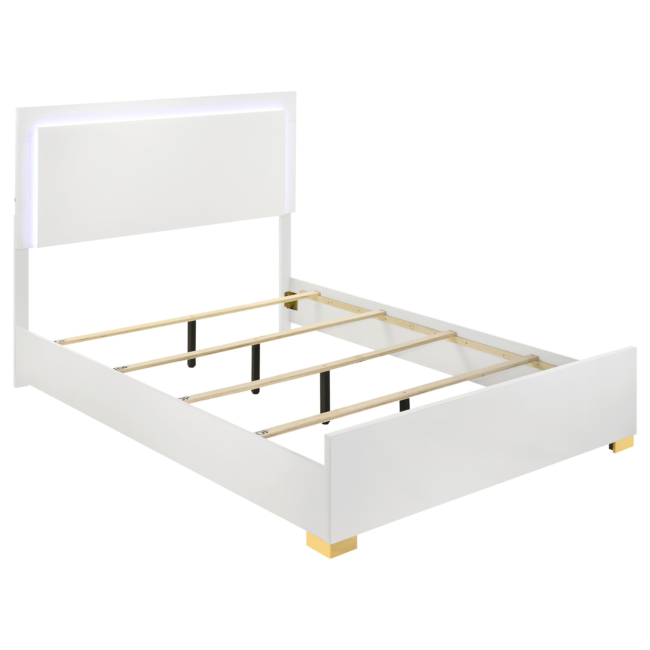 Marceline Bedroom Set with LED Headboard White