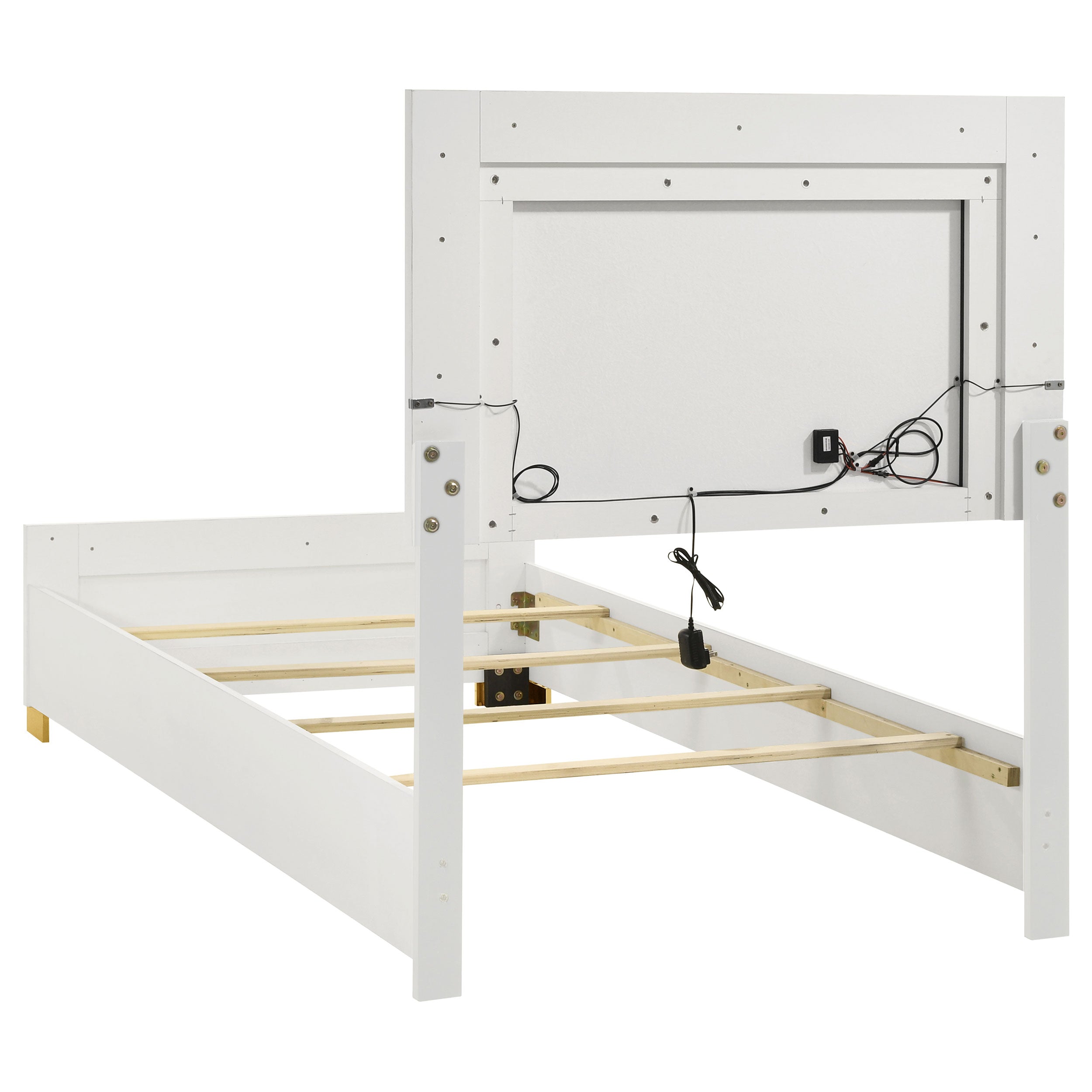 Marceline Bedroom Set with LED Headboard White