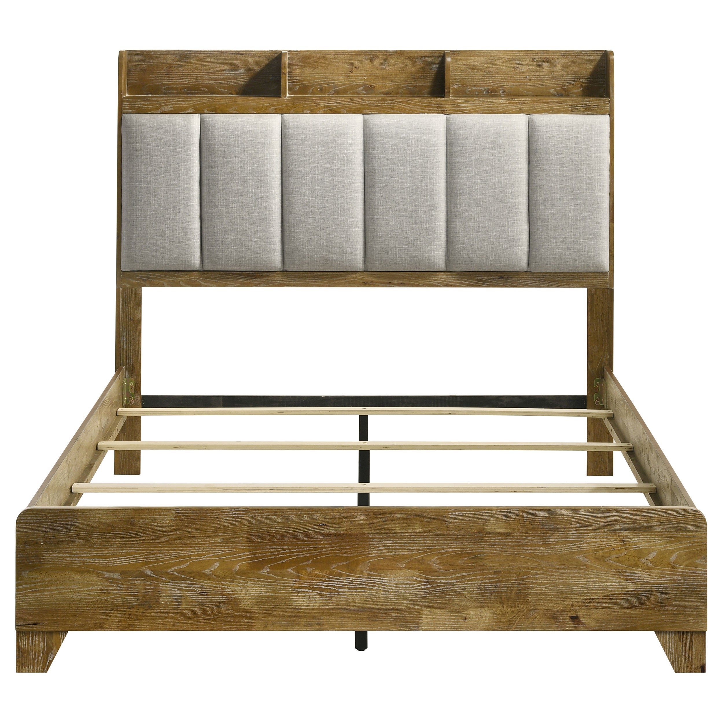 Henderson 57-inch Bookcase Panel Bed Medium Oak