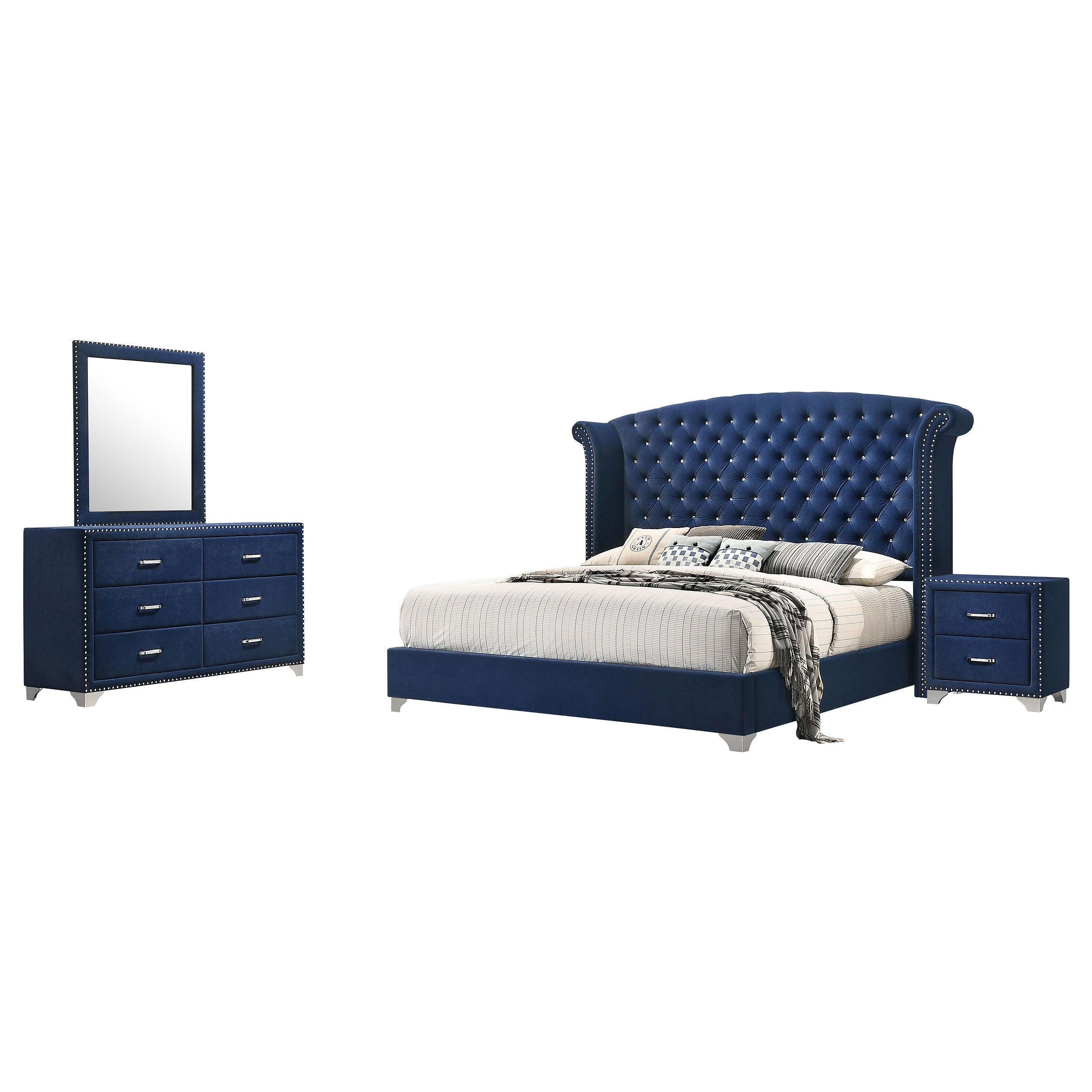 Melody California King Bedroom Set Grey