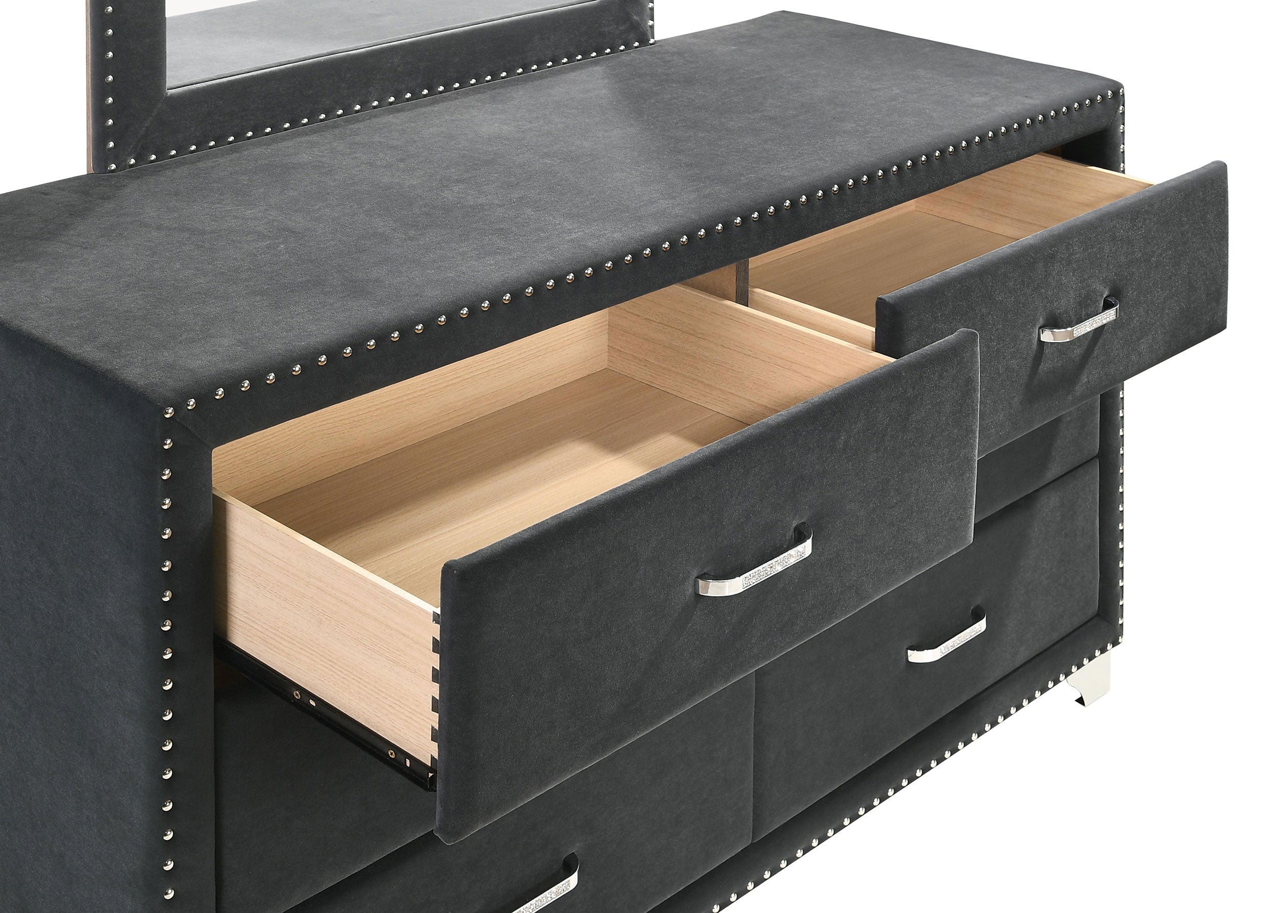 Melody Tufted Upholstered Bedroom Set Grey