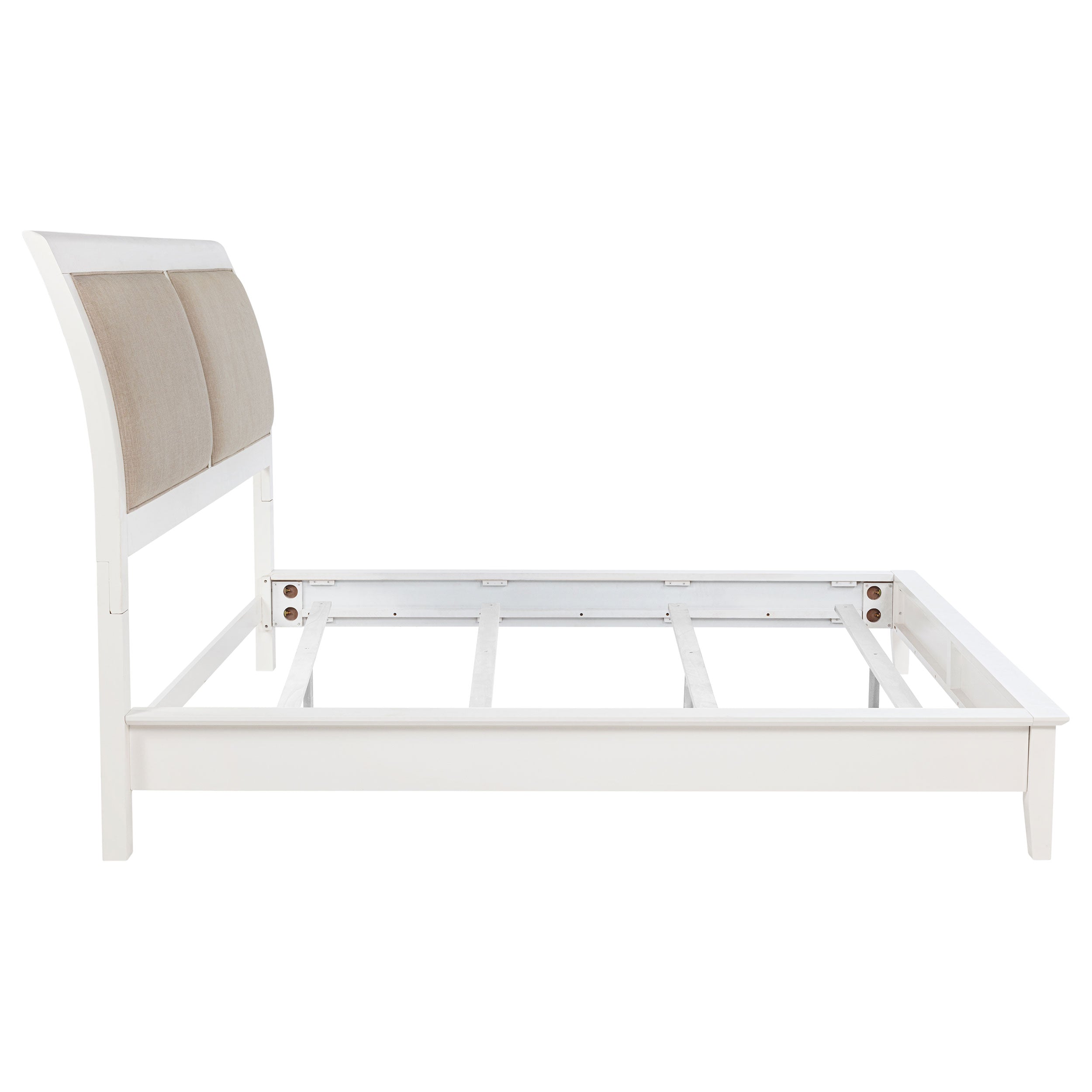 Bexhill 56-inch Upholstered California King Panel Bed White