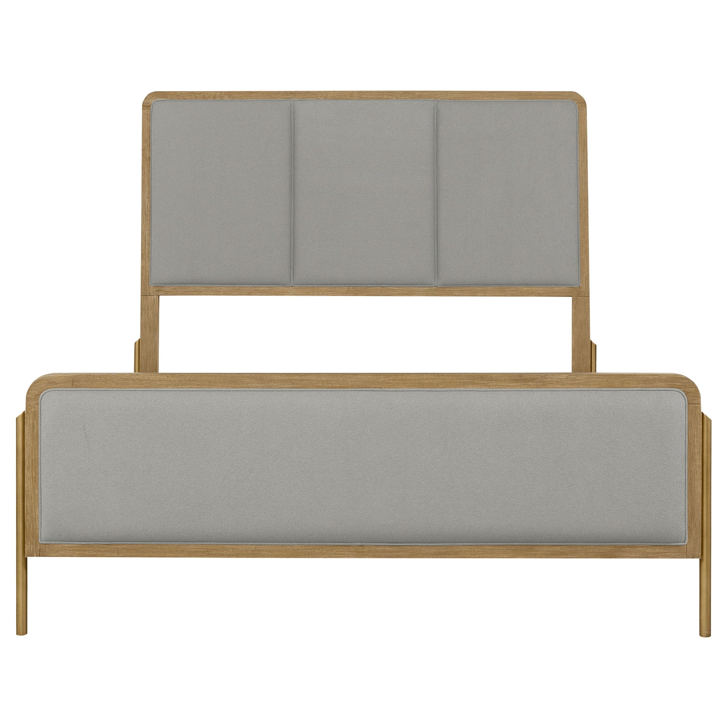 Arini Upholstered Panel Bed Sand Wash and Grey
