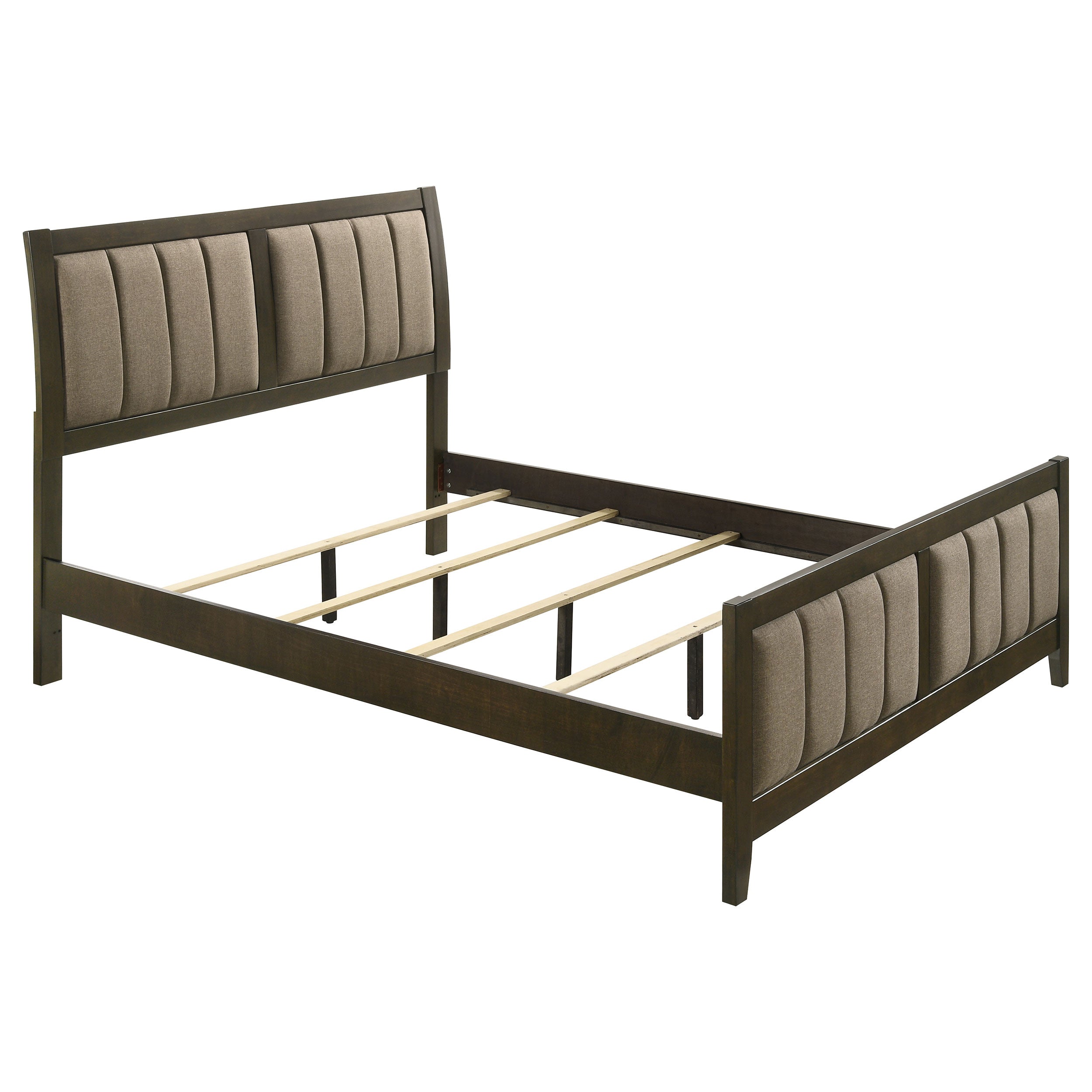 Wilkes 51-inch Upholstered California King Bed Dark Cocoa