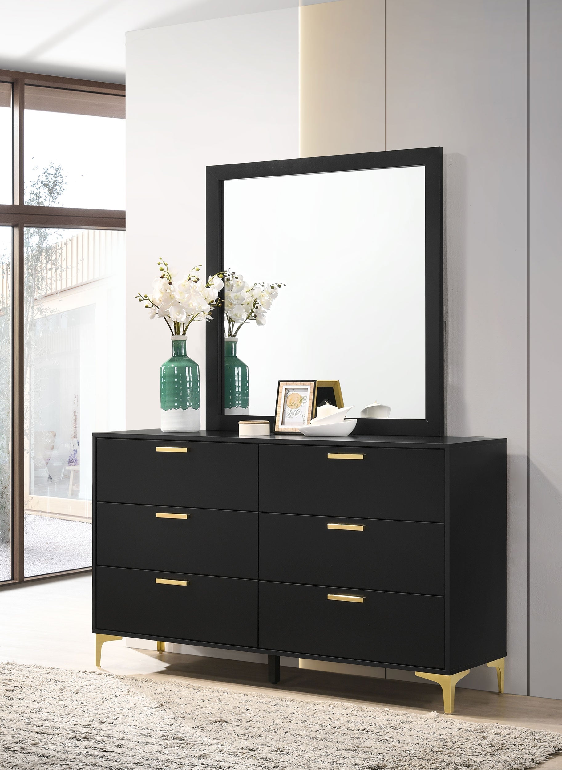 Kendall 6-drawer Dresser Black