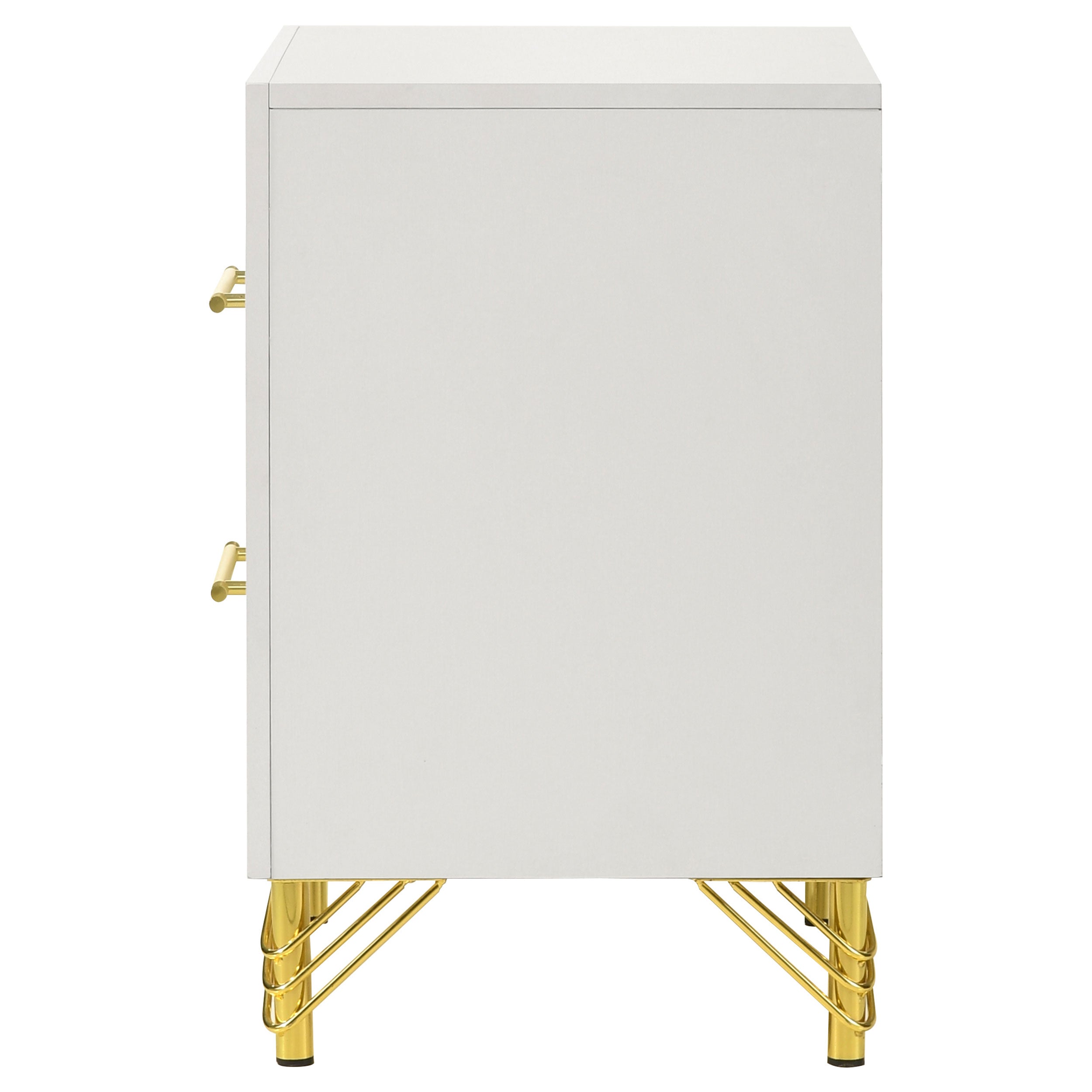 Lucia 2-drawer Nightstand Bedside Table Black