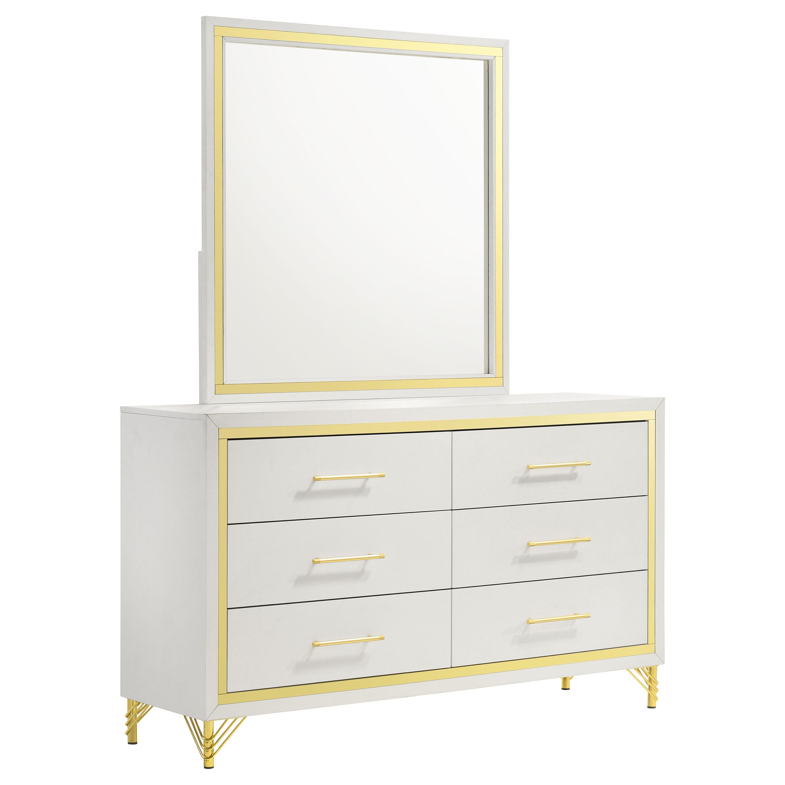 Lucia 6-drawer Dresser Cabinet White