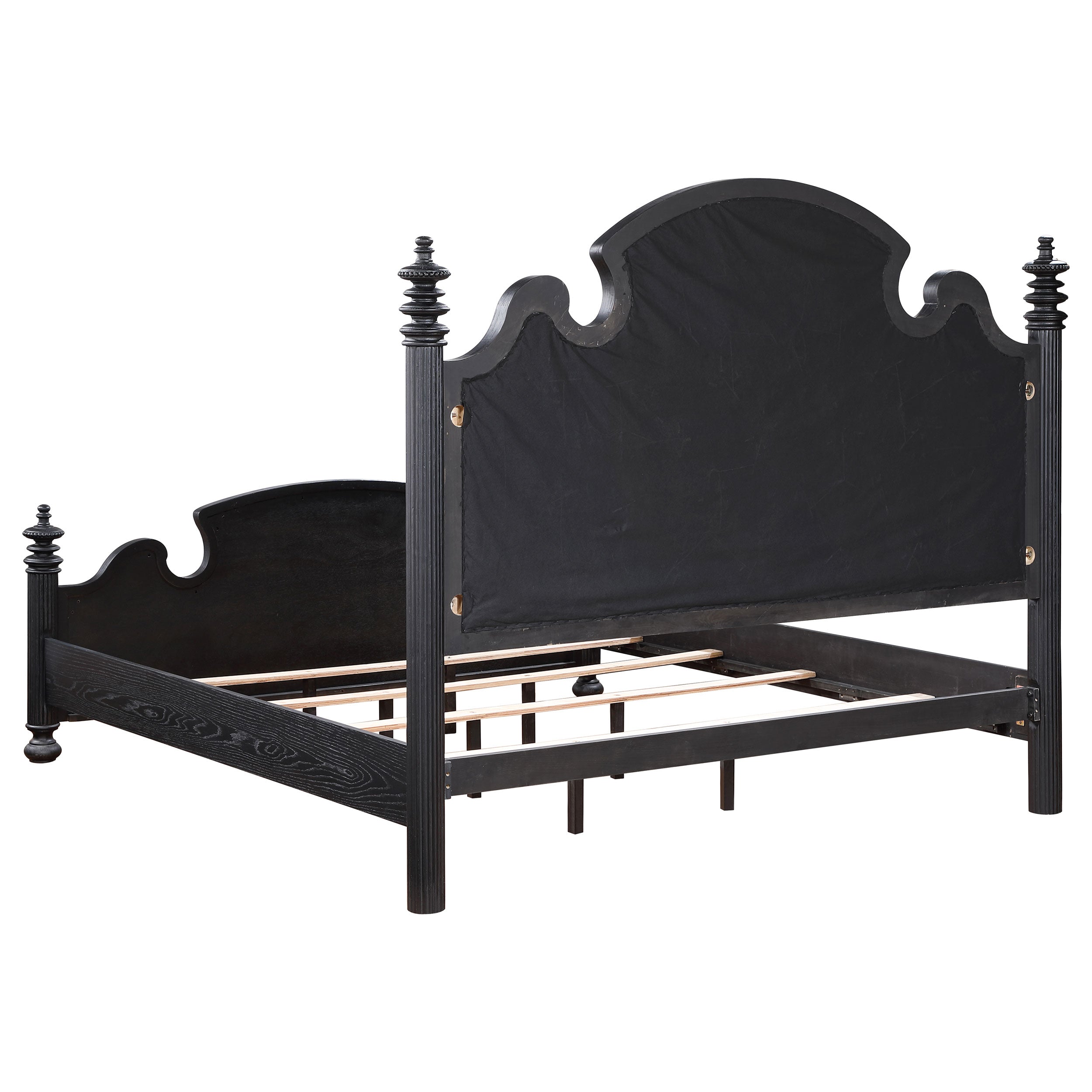 Celina Wood Poster Bed Black