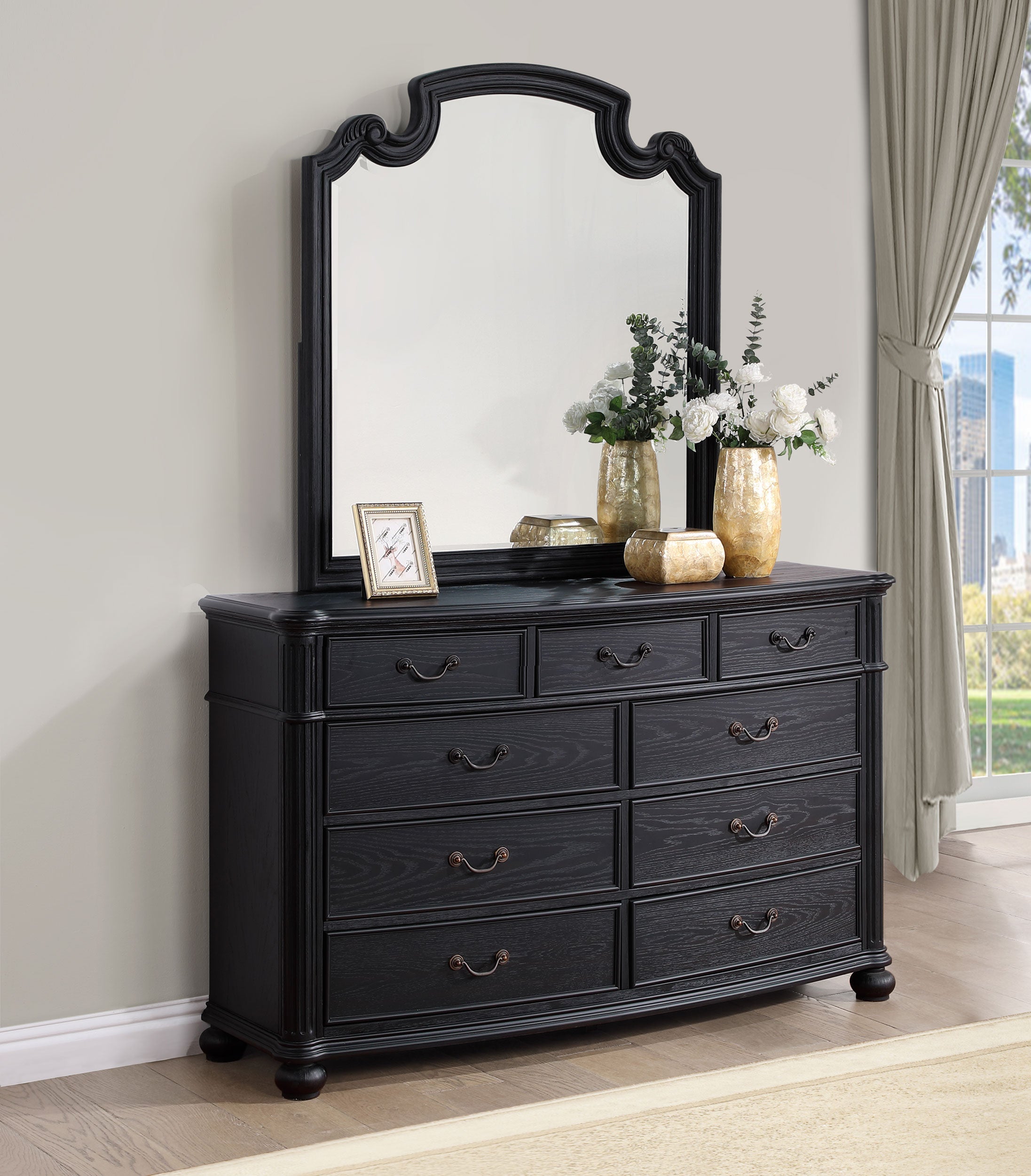 Celina 9-drawer Dresser Black