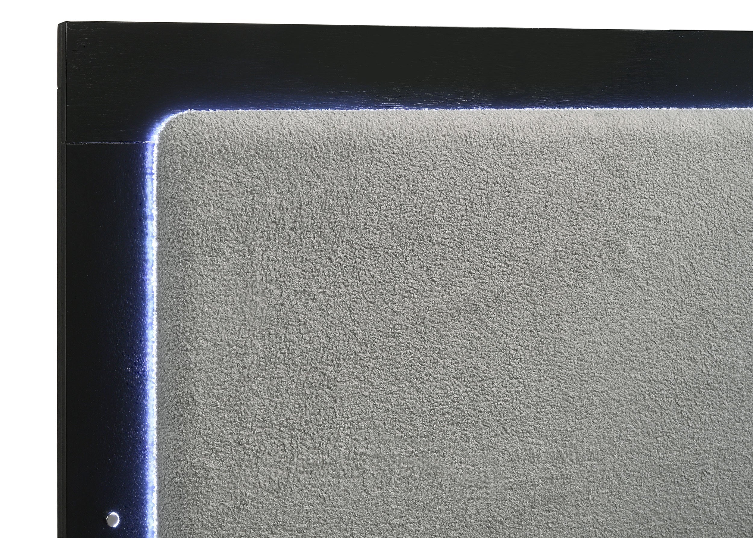 Caraway Bed with LED Headboard Black and Grey