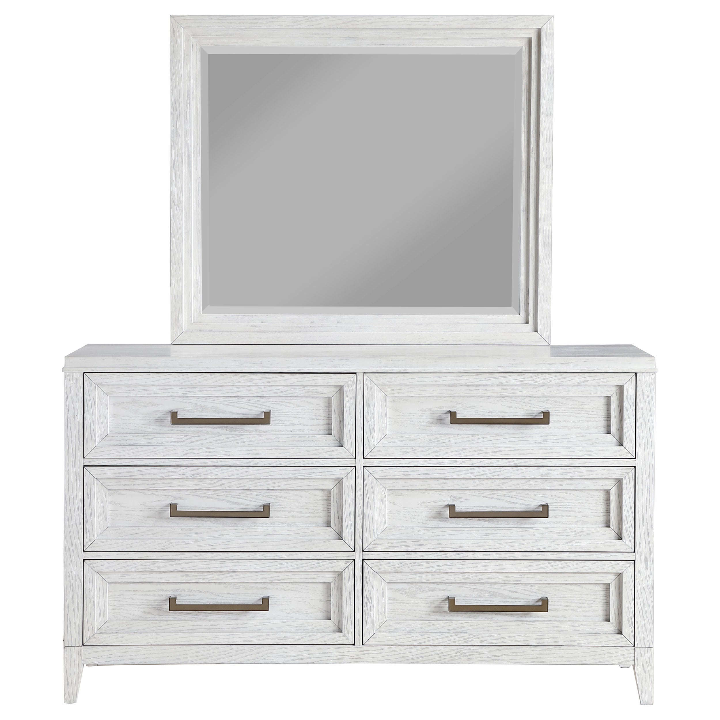 Marielle 6-drawer Bedroom Dresser Distressed White
