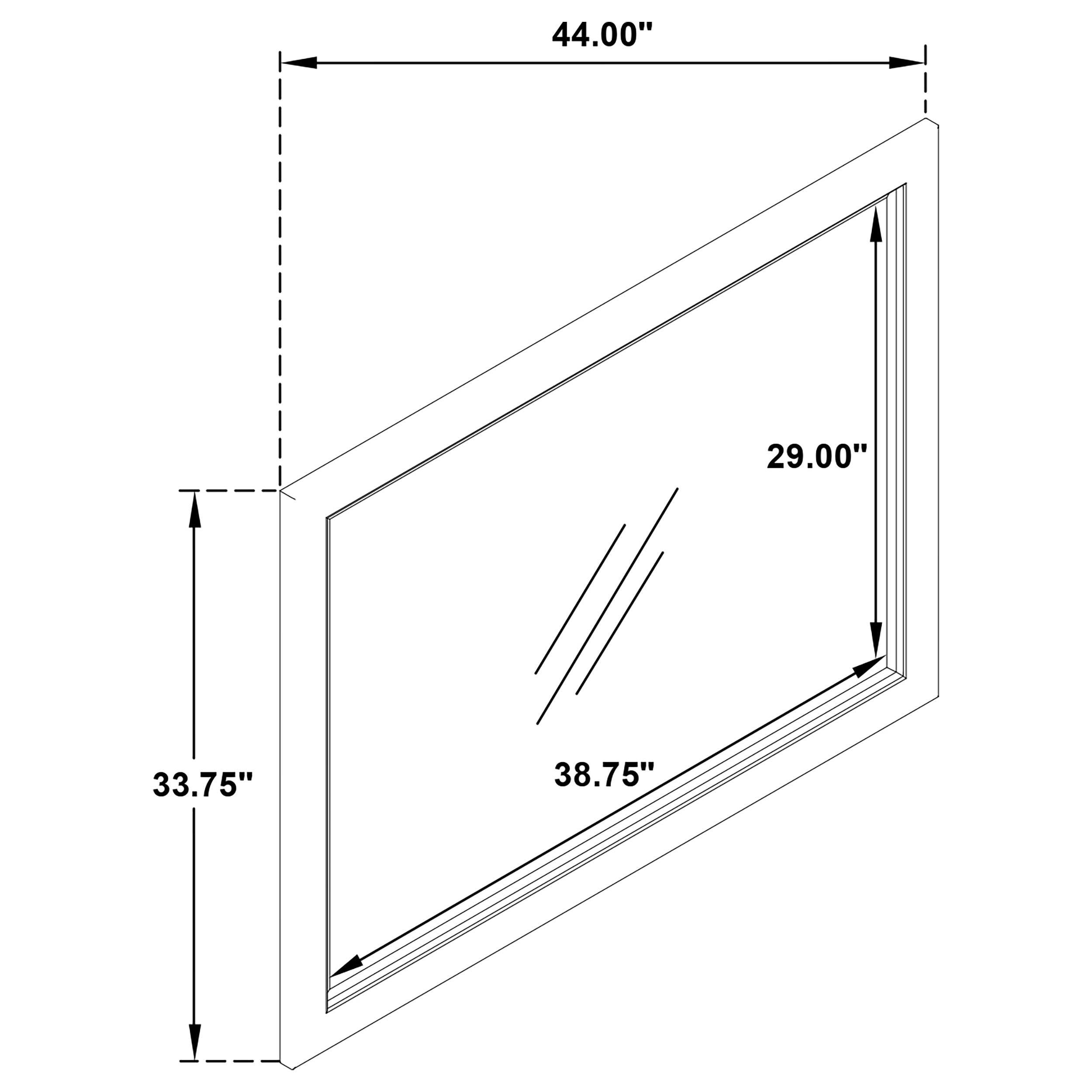 Kenora Dresser Mirror Barley Brown