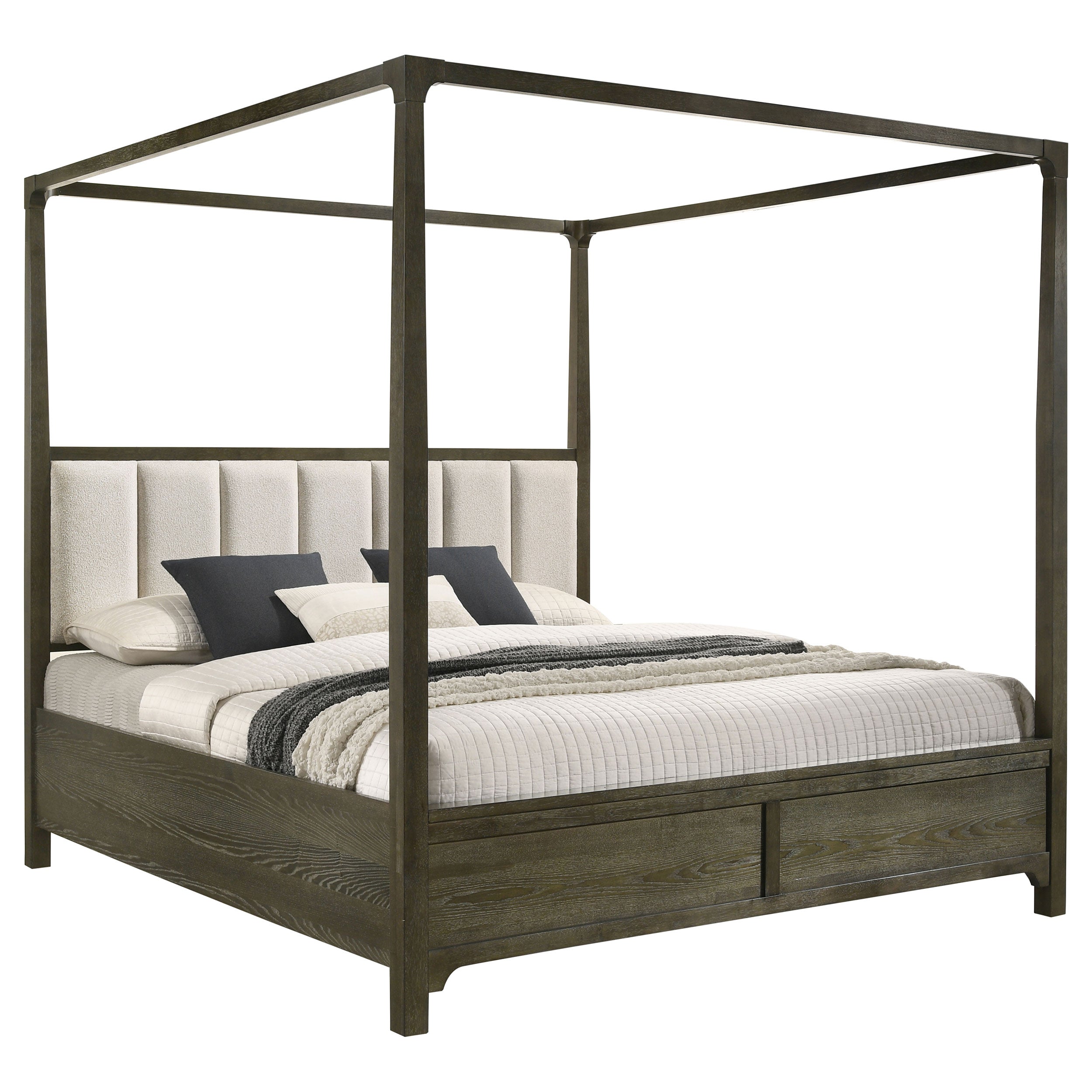 Gran Park California King Four Poster Canopy Bed Dark Cocoa