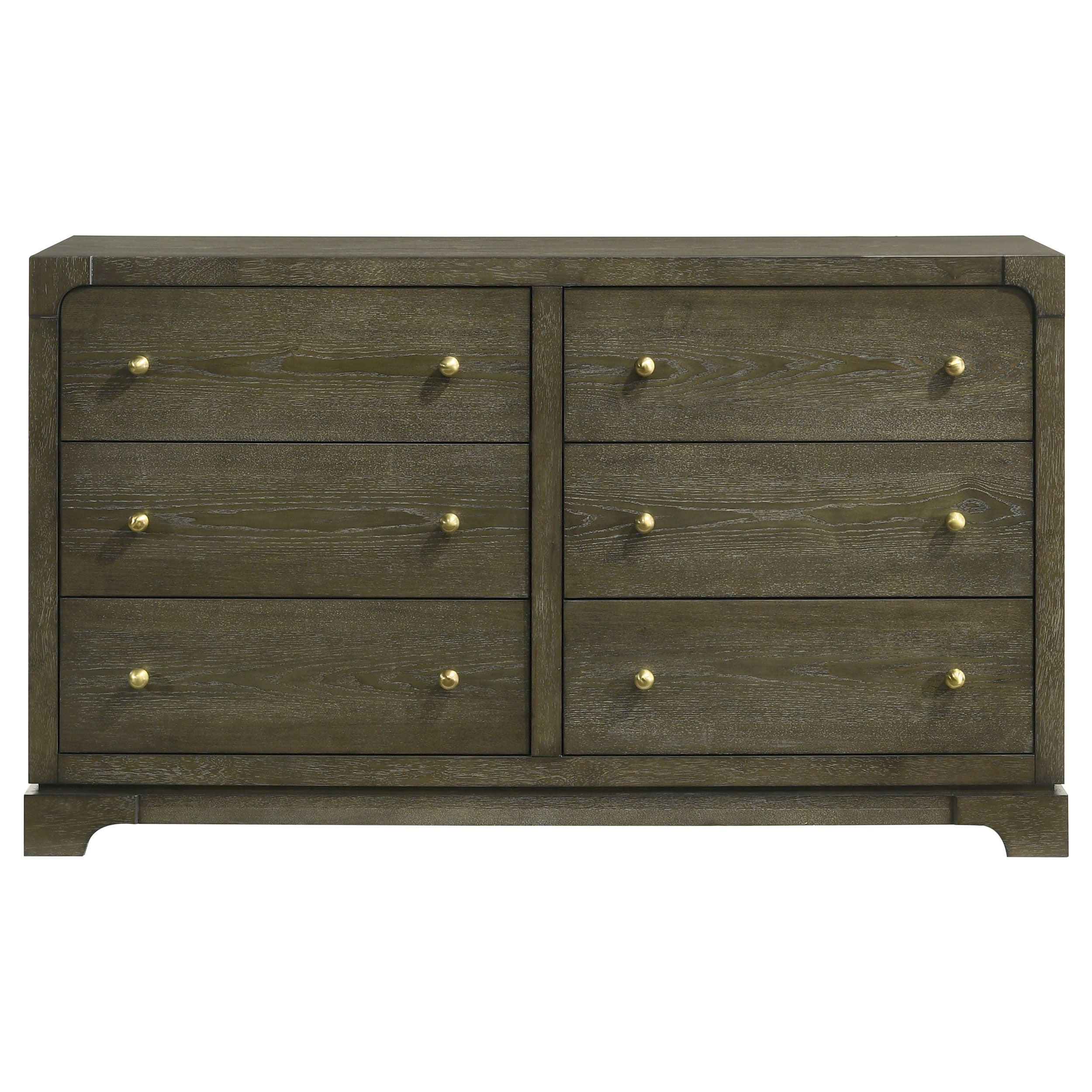 Gran Park 6-drawer Dresser and Mirror Dark Cocoa