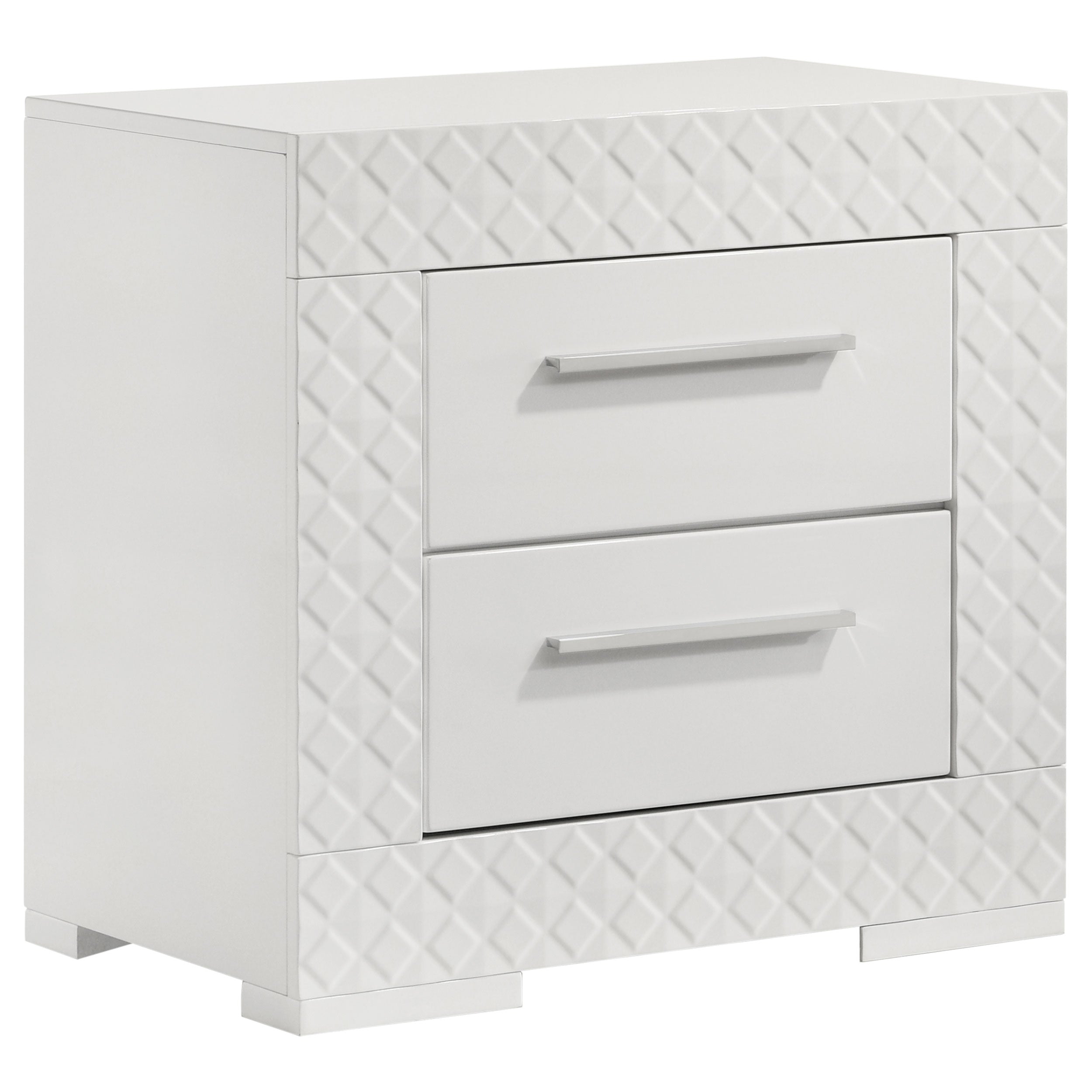 Ives Bedroom Set Grey High Gloss
