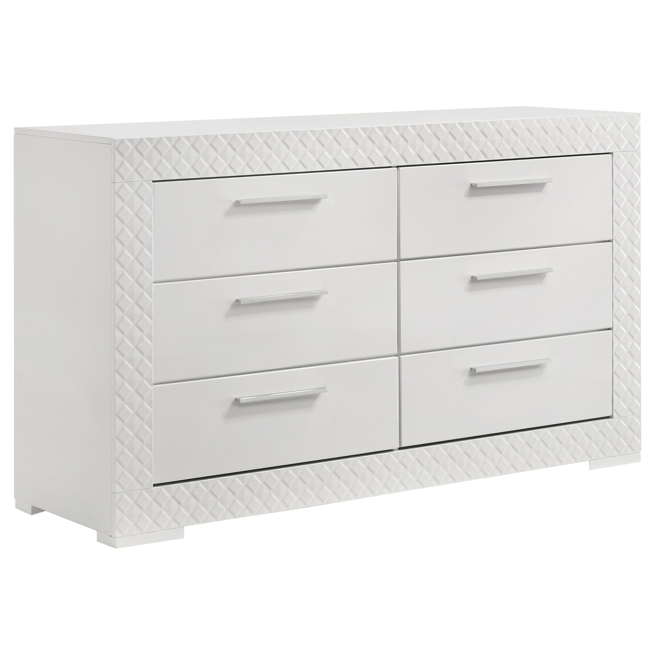 Ives Bedroom Set Grey High Gloss