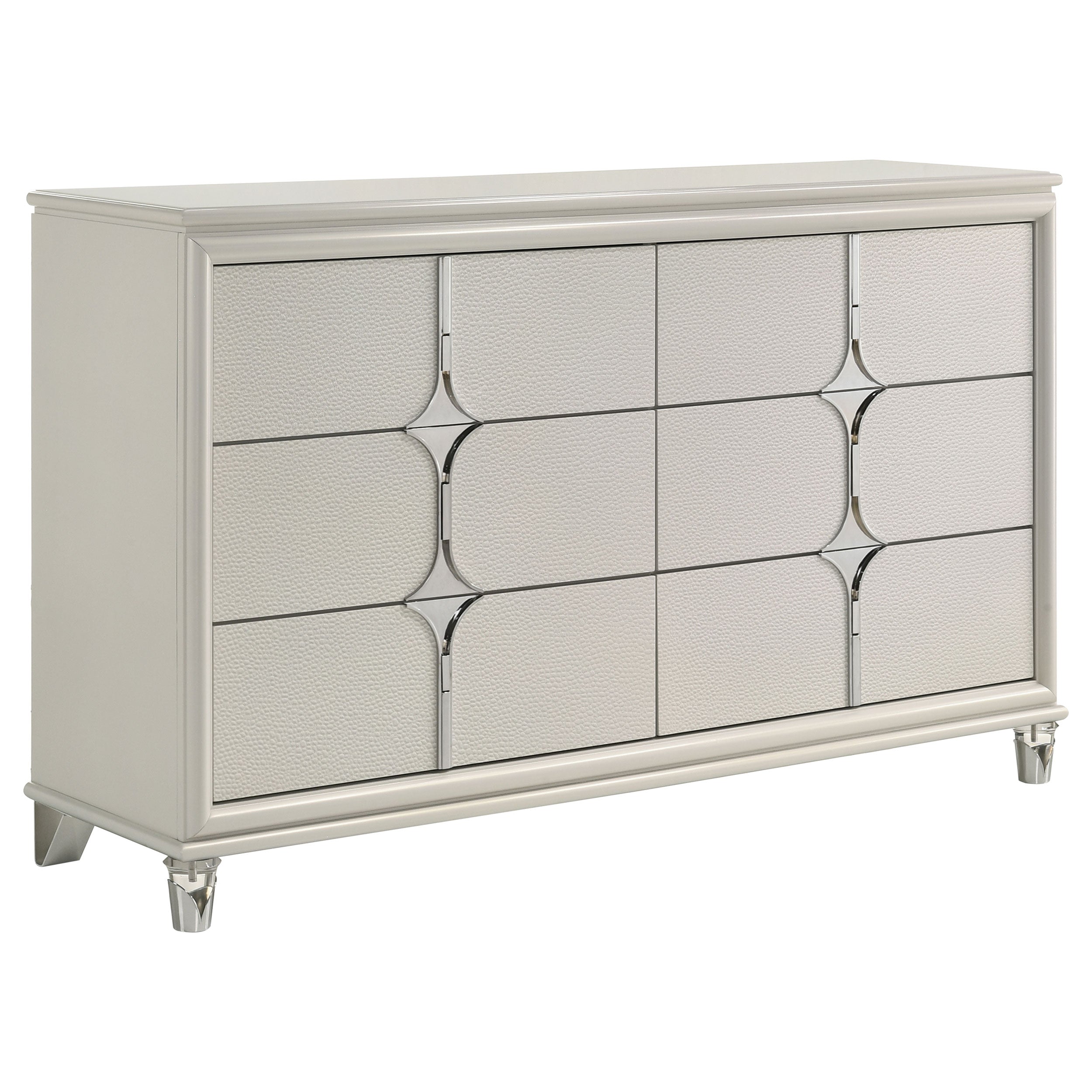 Olivia California King Bedroom Set Pearl White