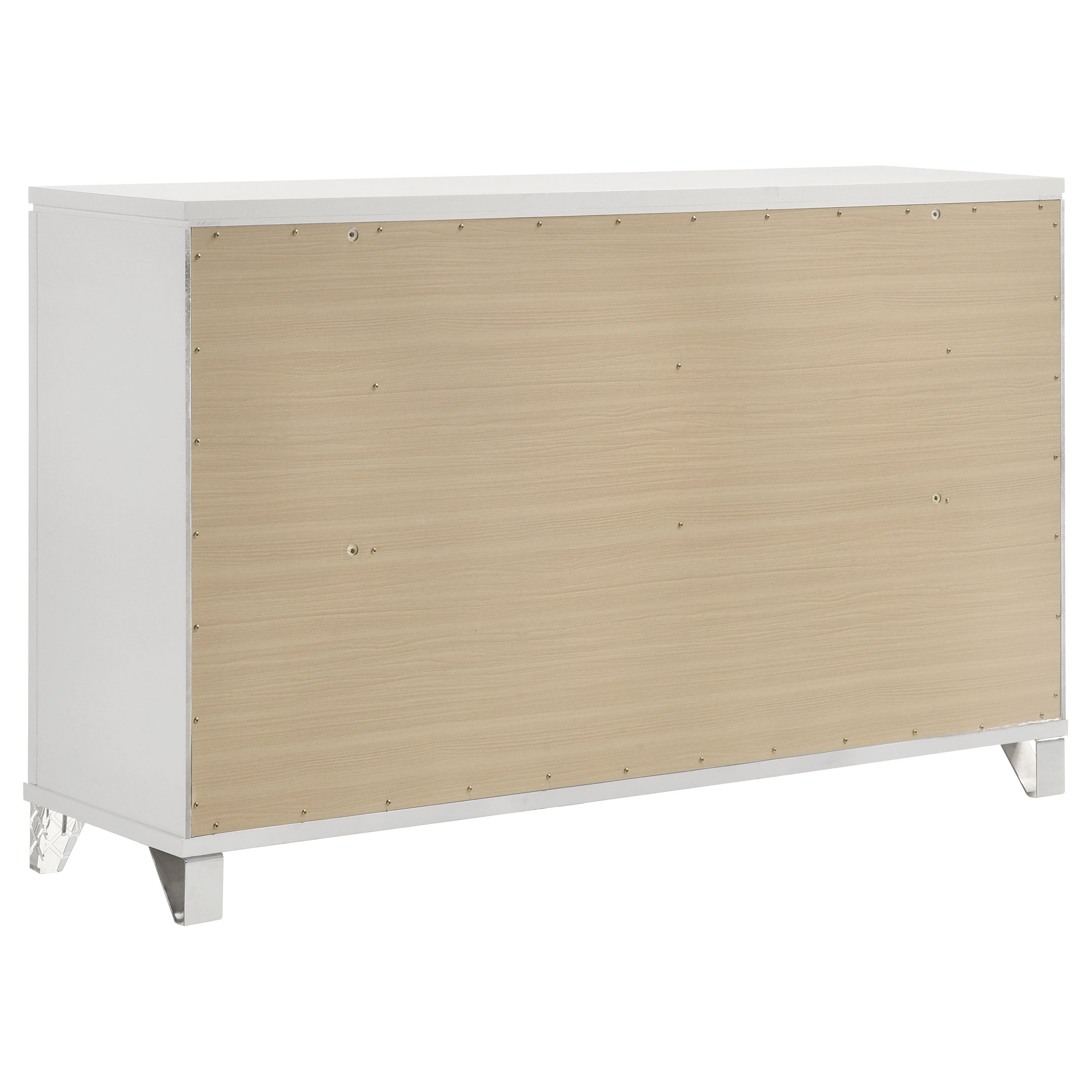 Marmore 9-drawer Dresser and LED Mirror White