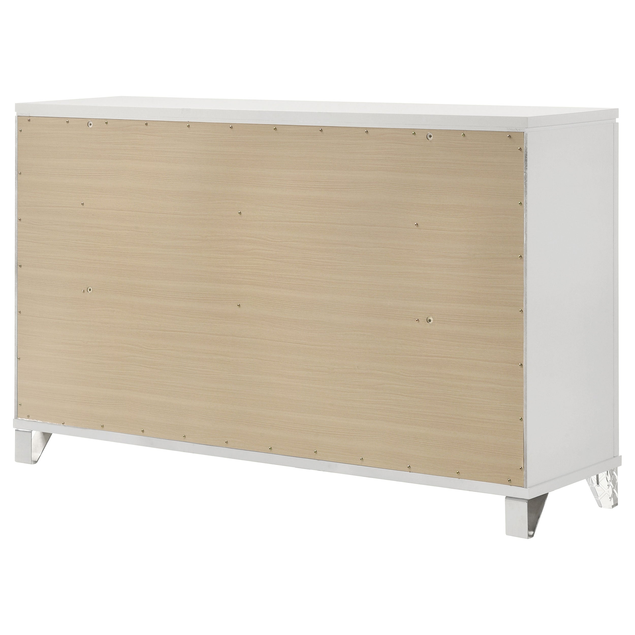 Marmore 9-drawer Dresser and LED Mirror White