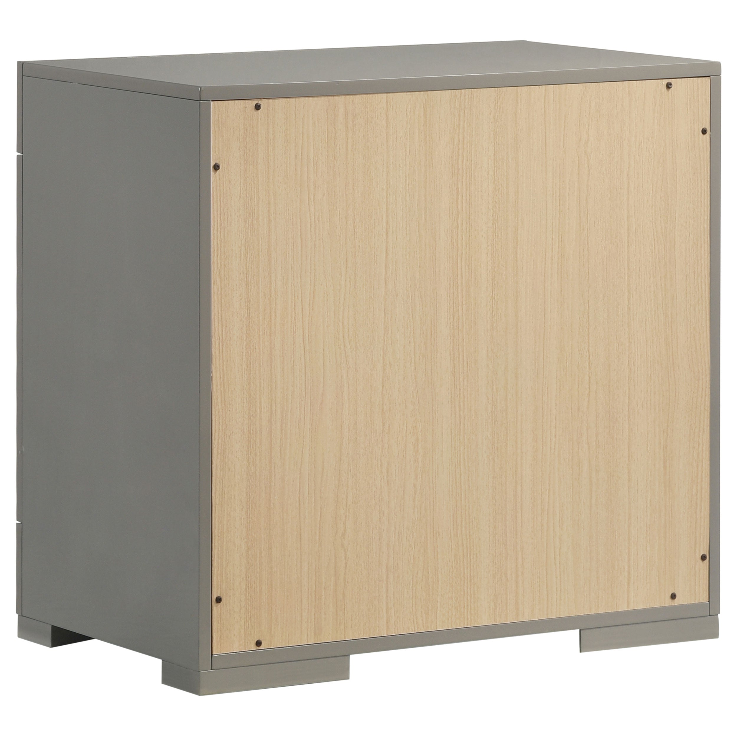 Ives Bedroom Set Grey High Gloss