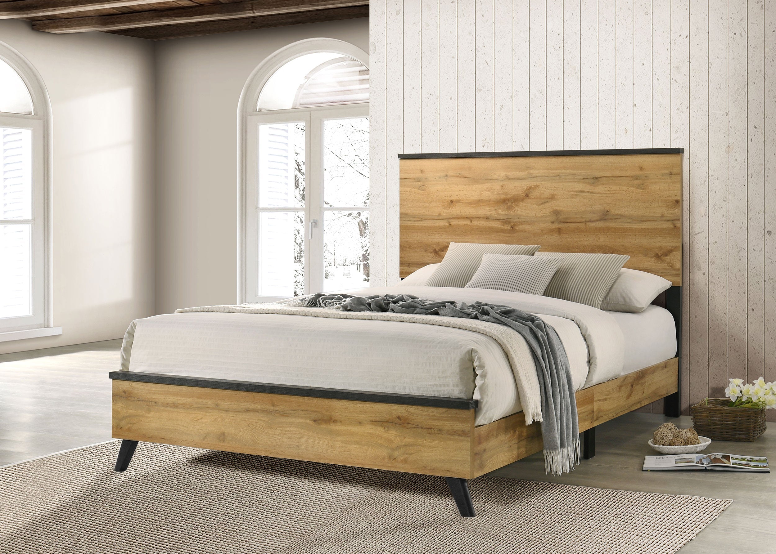 Kaywood 52-inch Panel Bed Natural Pine