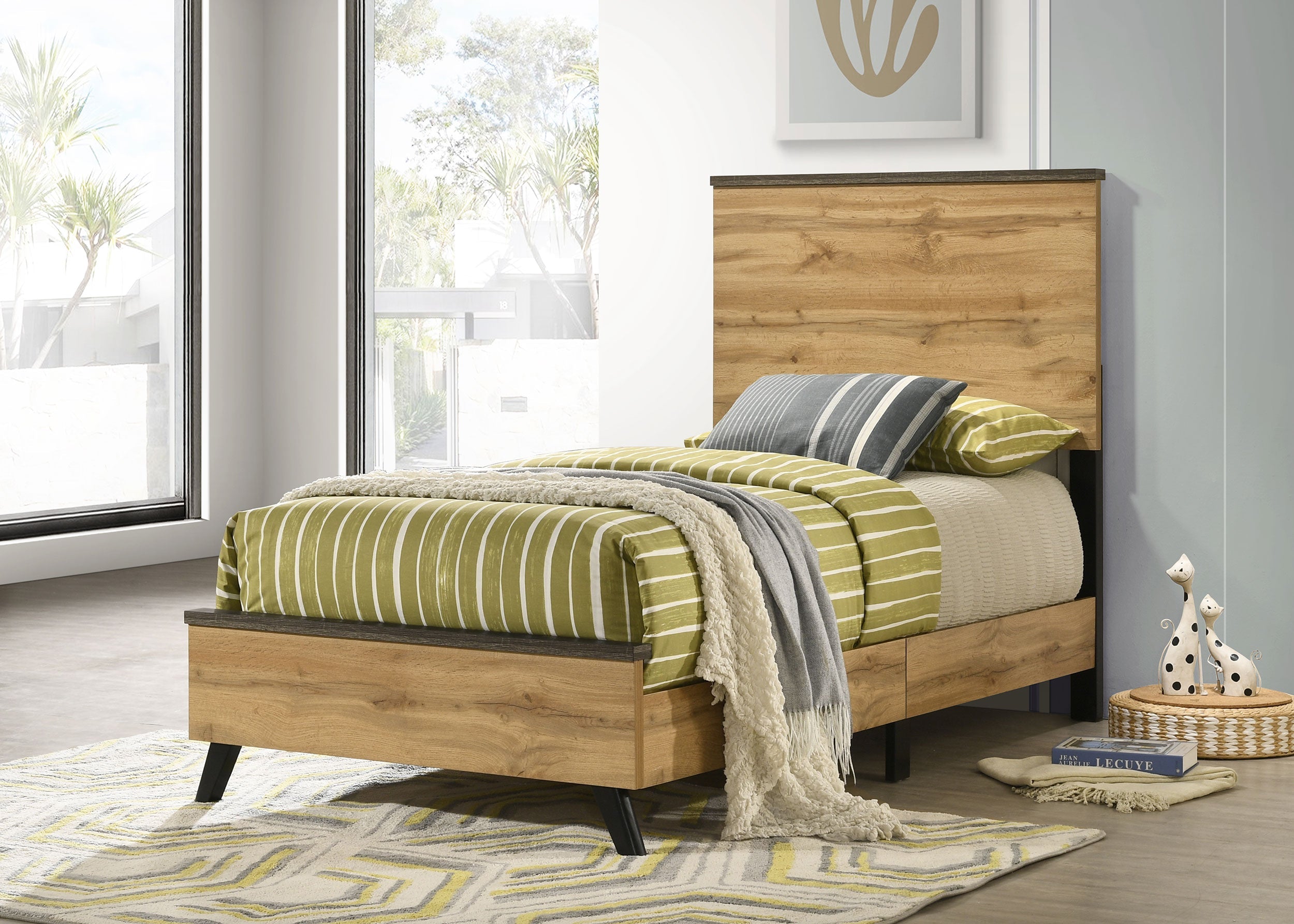 Kaywood 52-inch Panel Bed Natural Pine