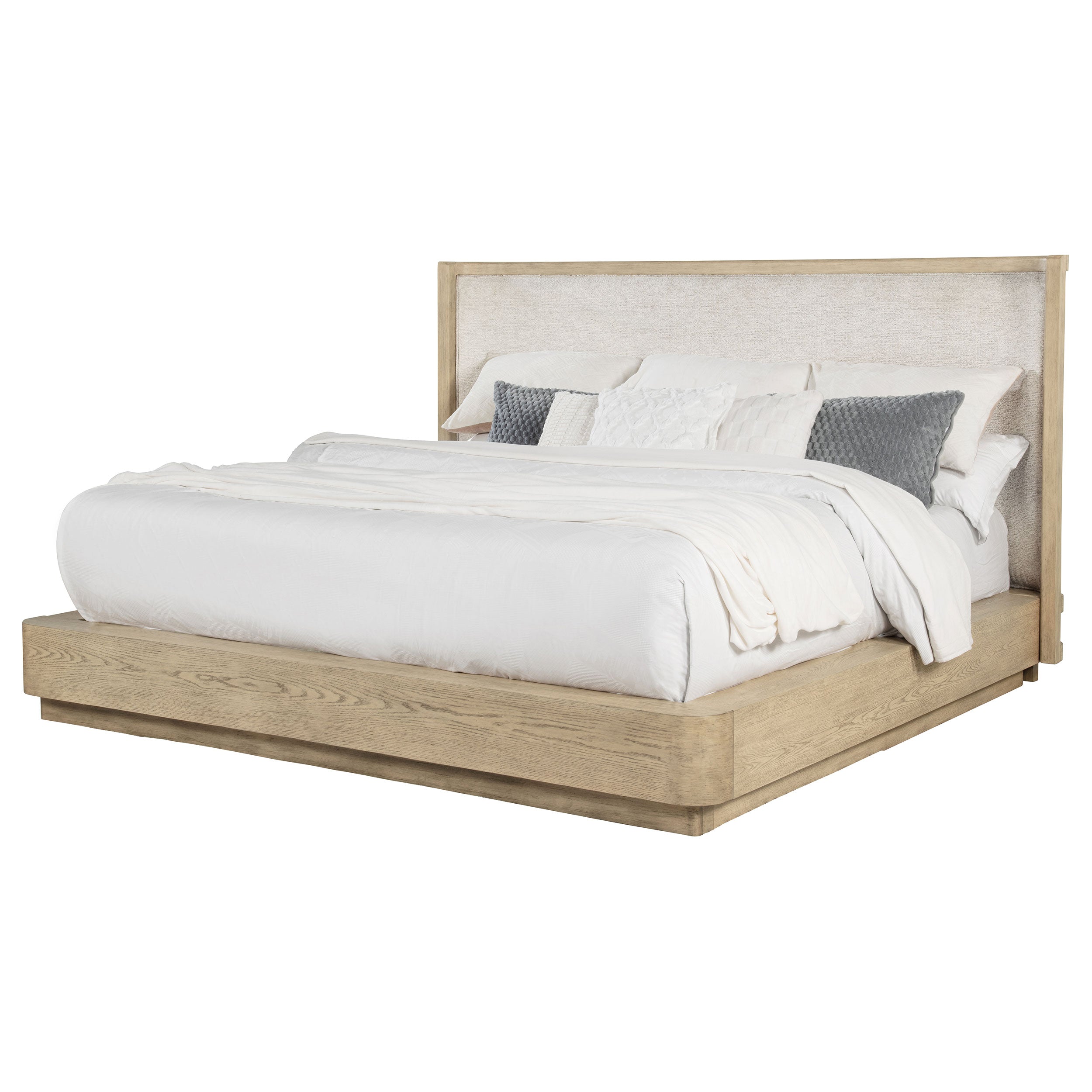 Kailani 49-inch Wingback Bed Beige Oak