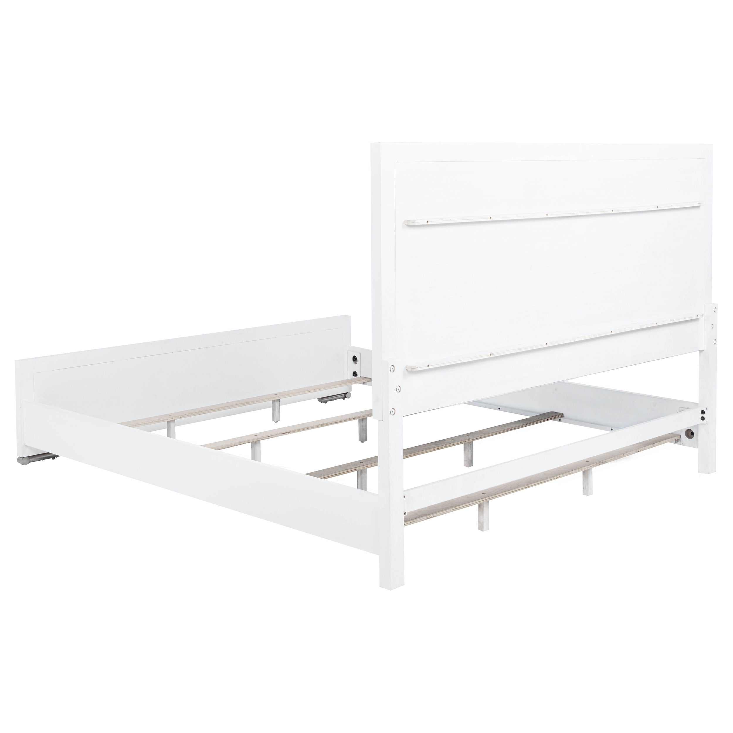 Gracemont 57-inch Panel Bed Grey and White