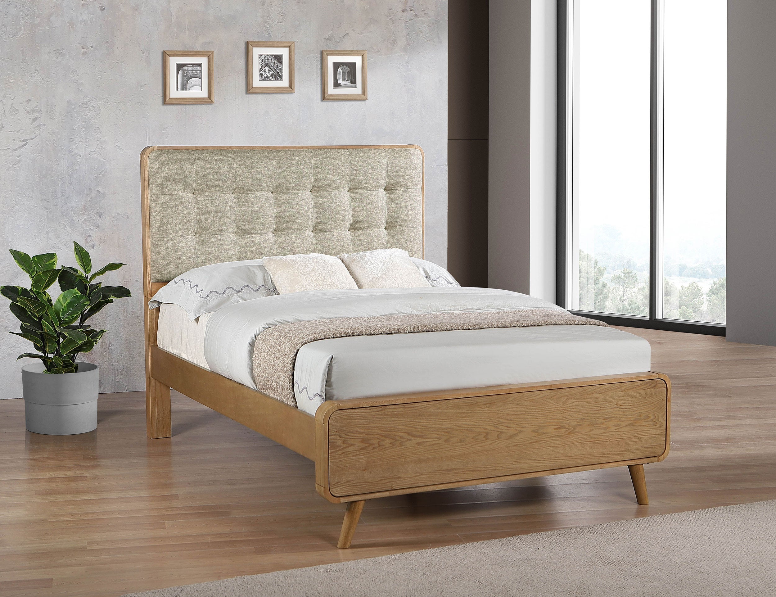 Robyn Wood California King Platform Bed Dark Walnut