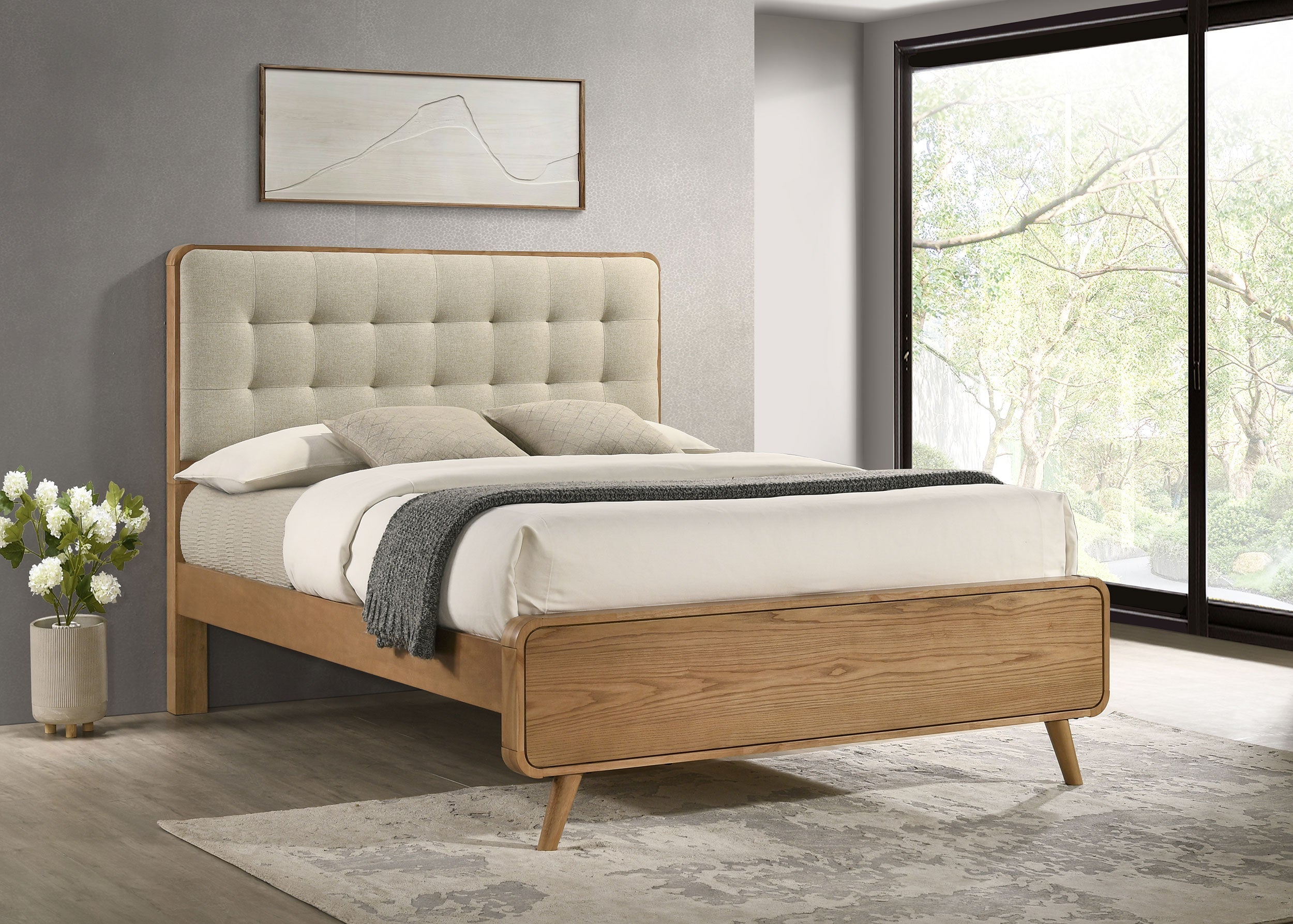 Robyn Wood California King Platform Bed Dark Walnut