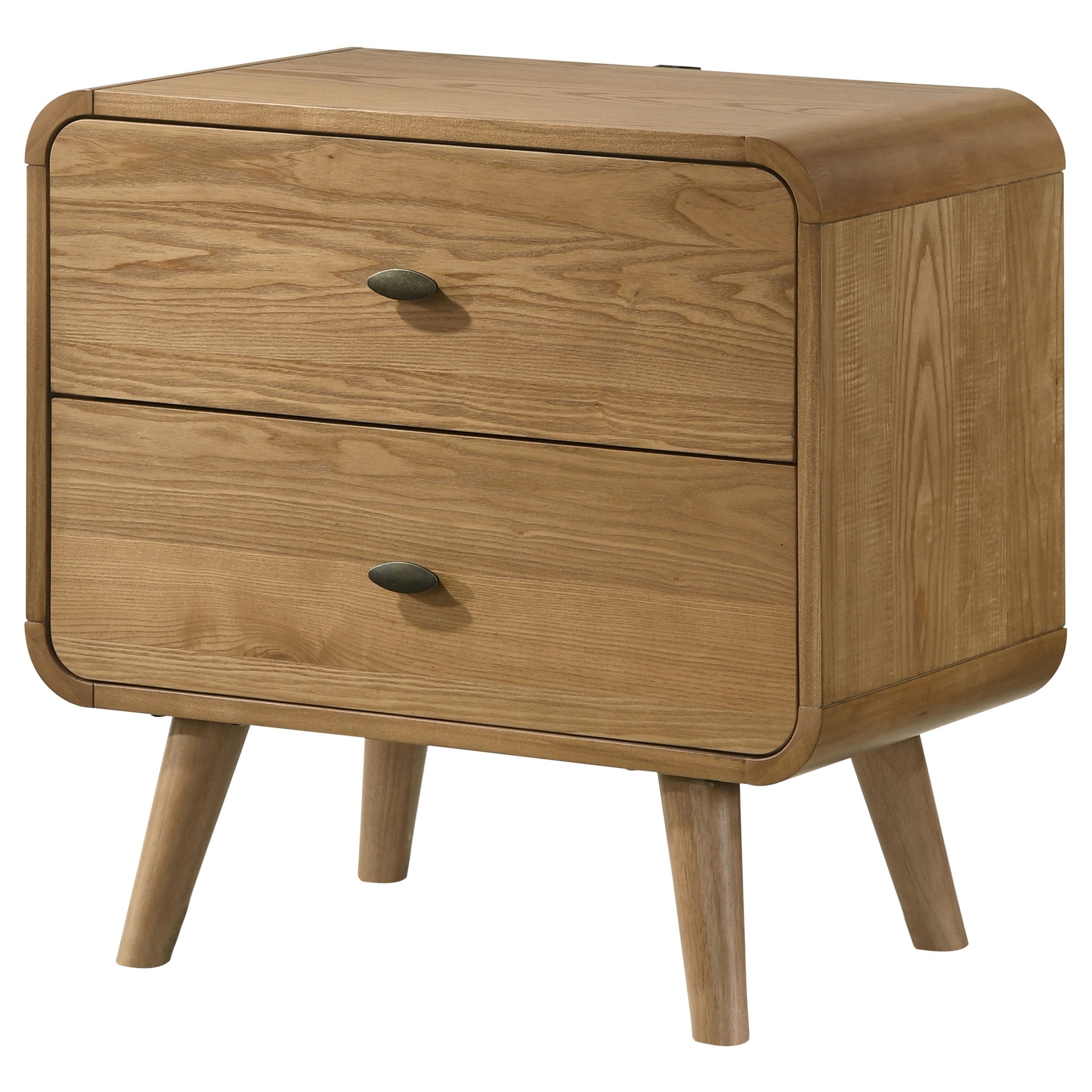 Robyn 2-drawer Nightstand Bedside Table Dark Walnut