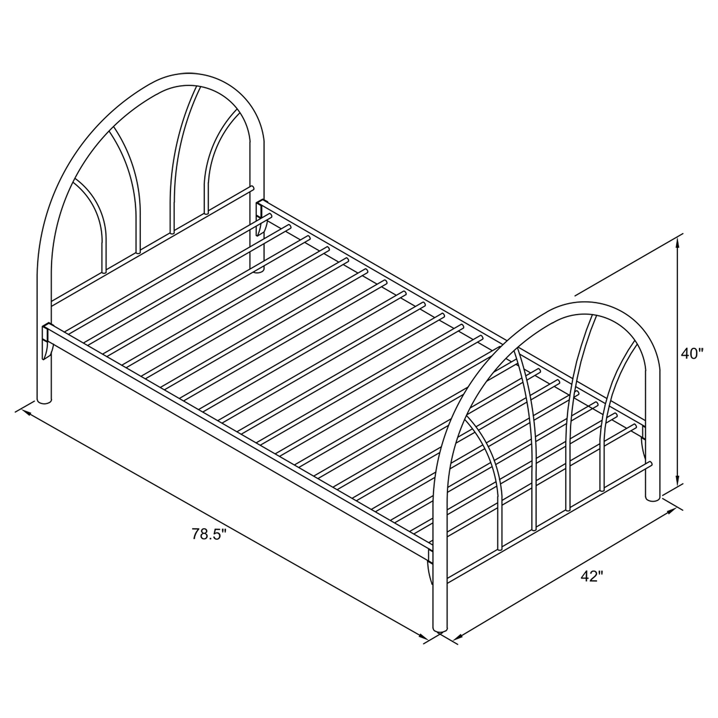 Marjorie Metal Open Frame Bed Black