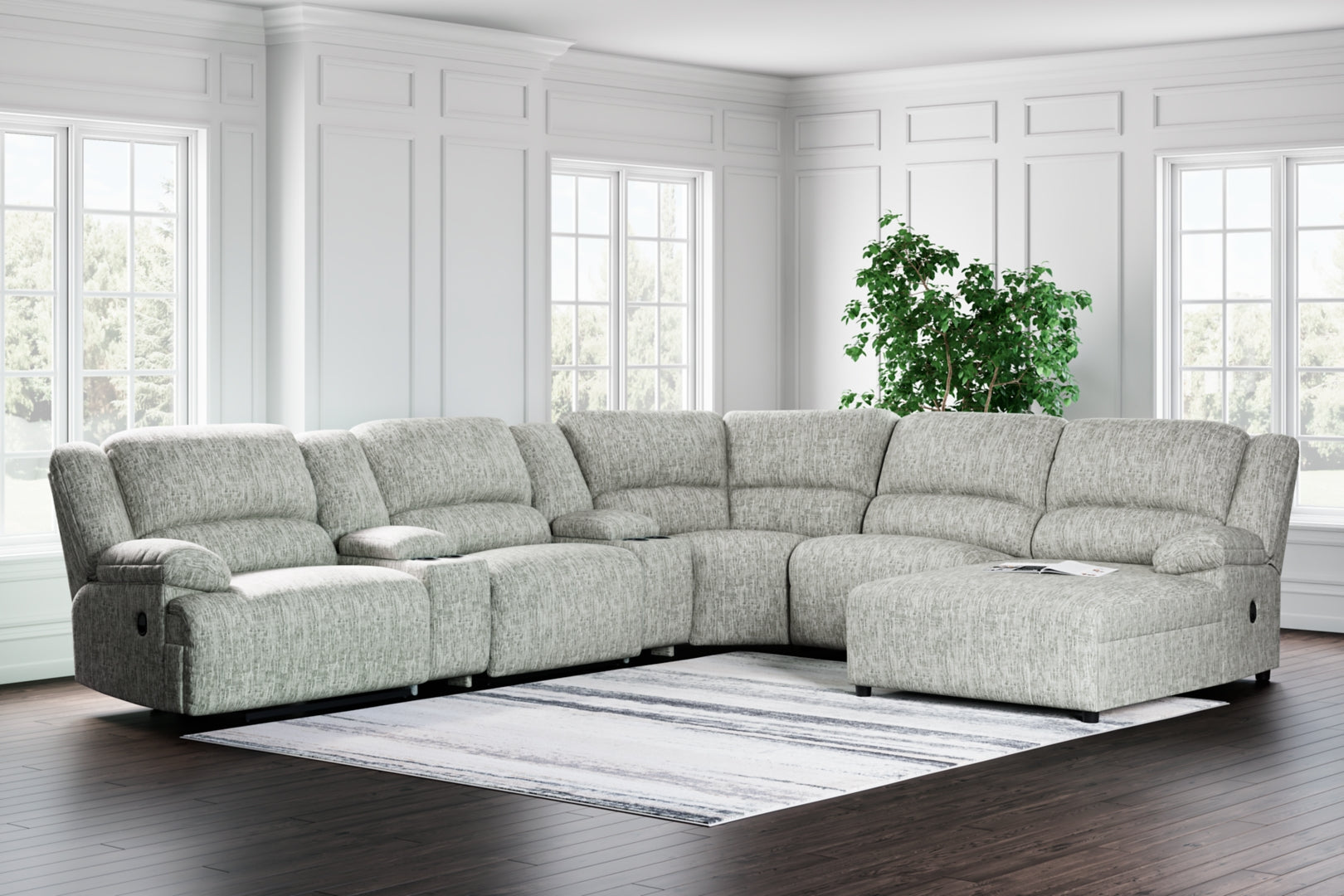 McClelland 5-Piece Reclining Sectional with Chaise