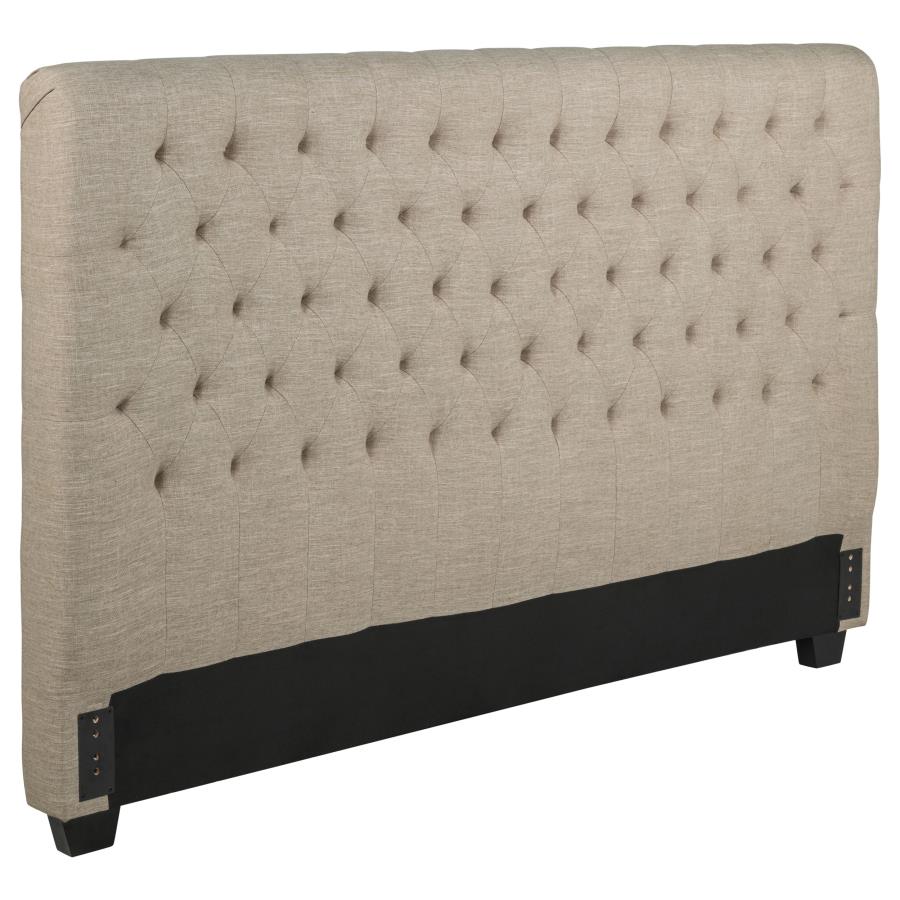 Chloe Upholstered Panel Headboard Oatmeal