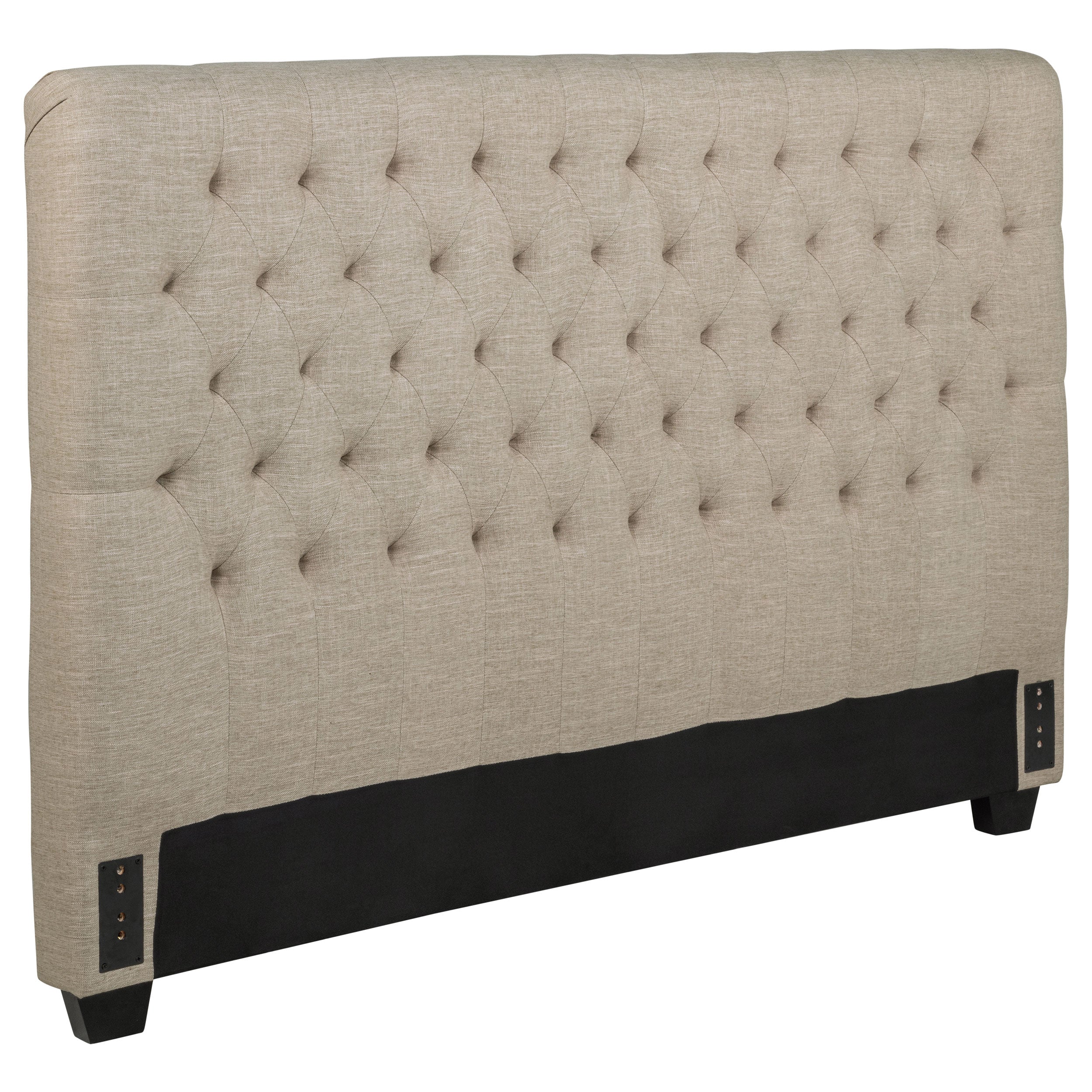 Chloe Upholstered California King Panel Headboard Oatmeal