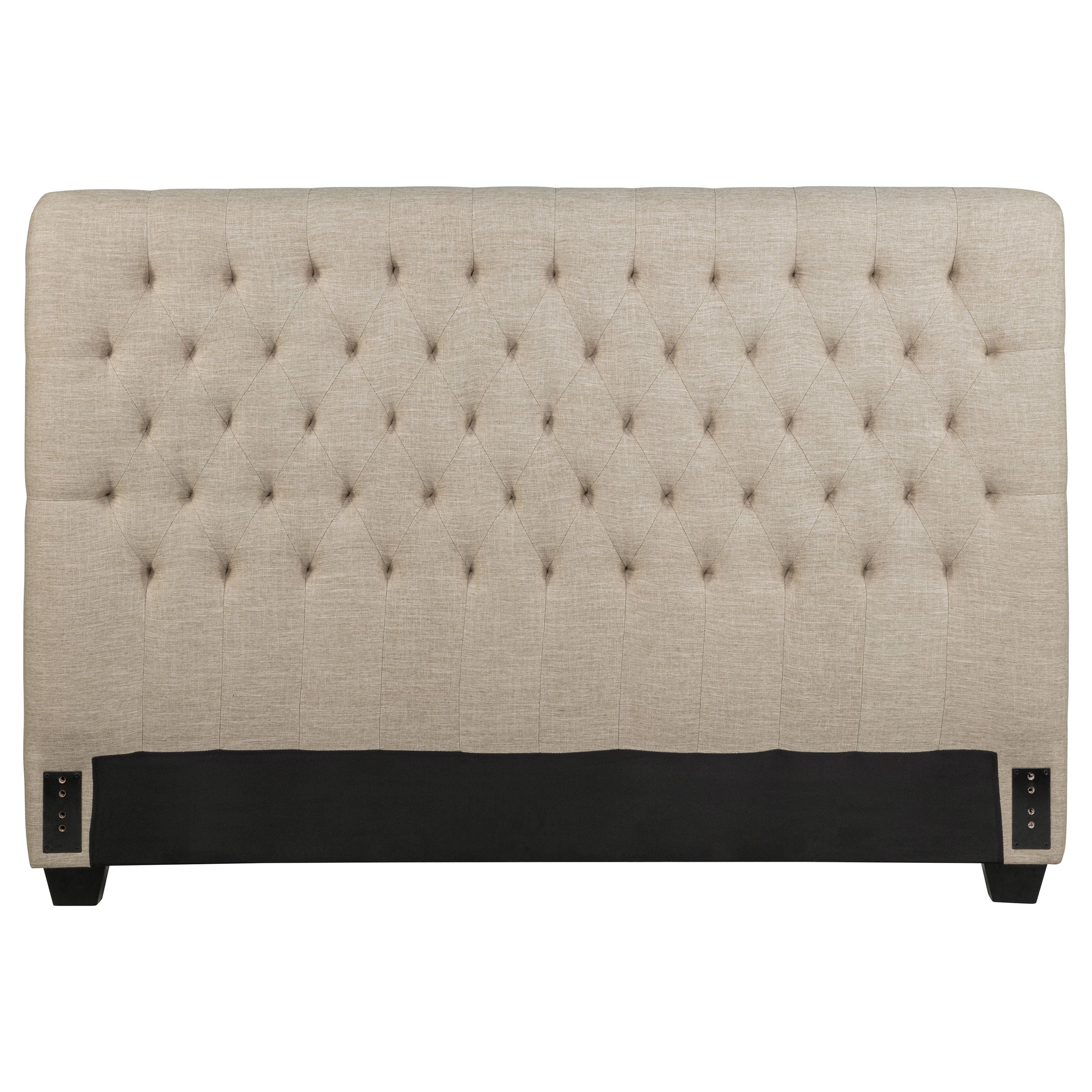 Chloe Upholstered California King Panel Headboard Oatmeal