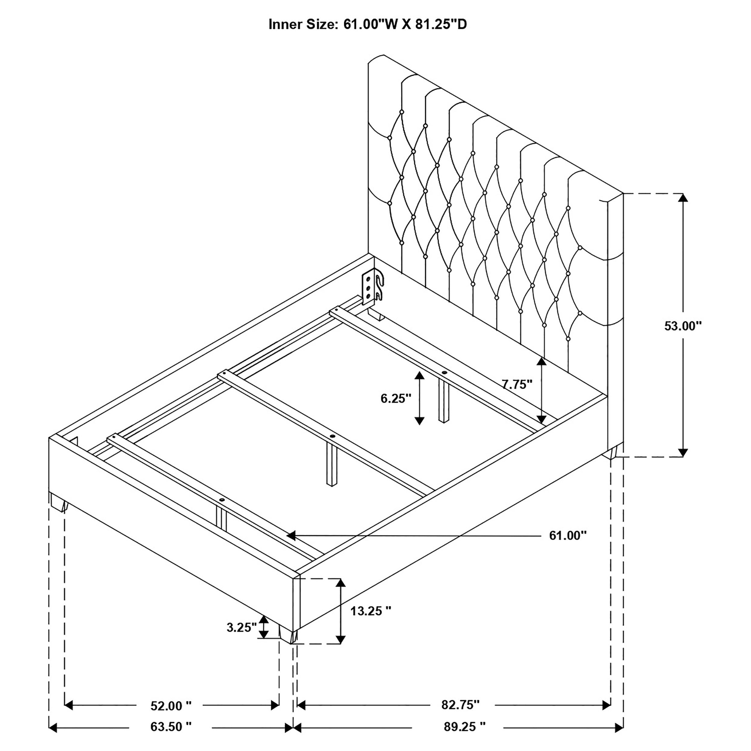 Chloe Upholstered California King Panel Bed Oatmeal