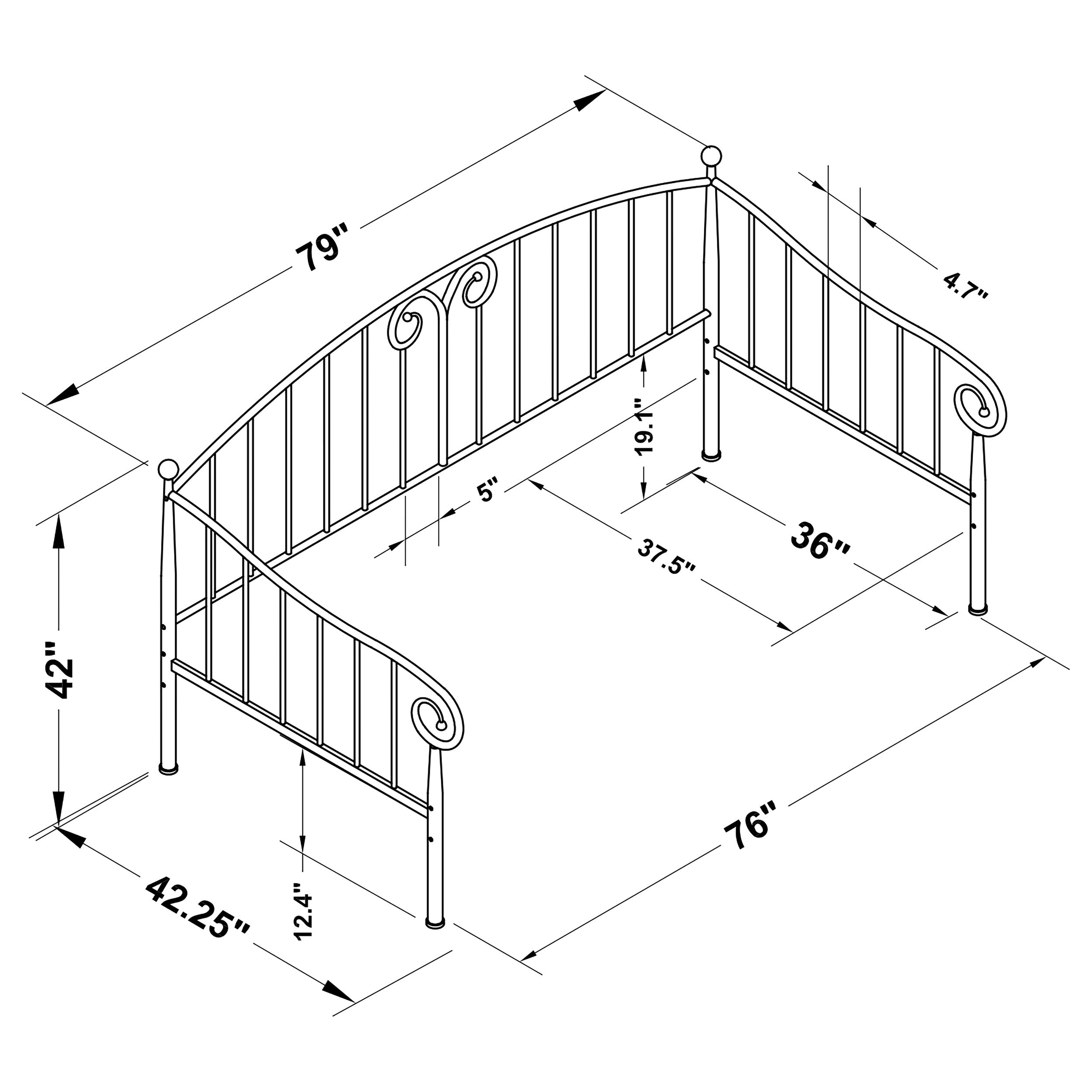Grover Metal Daybed Black