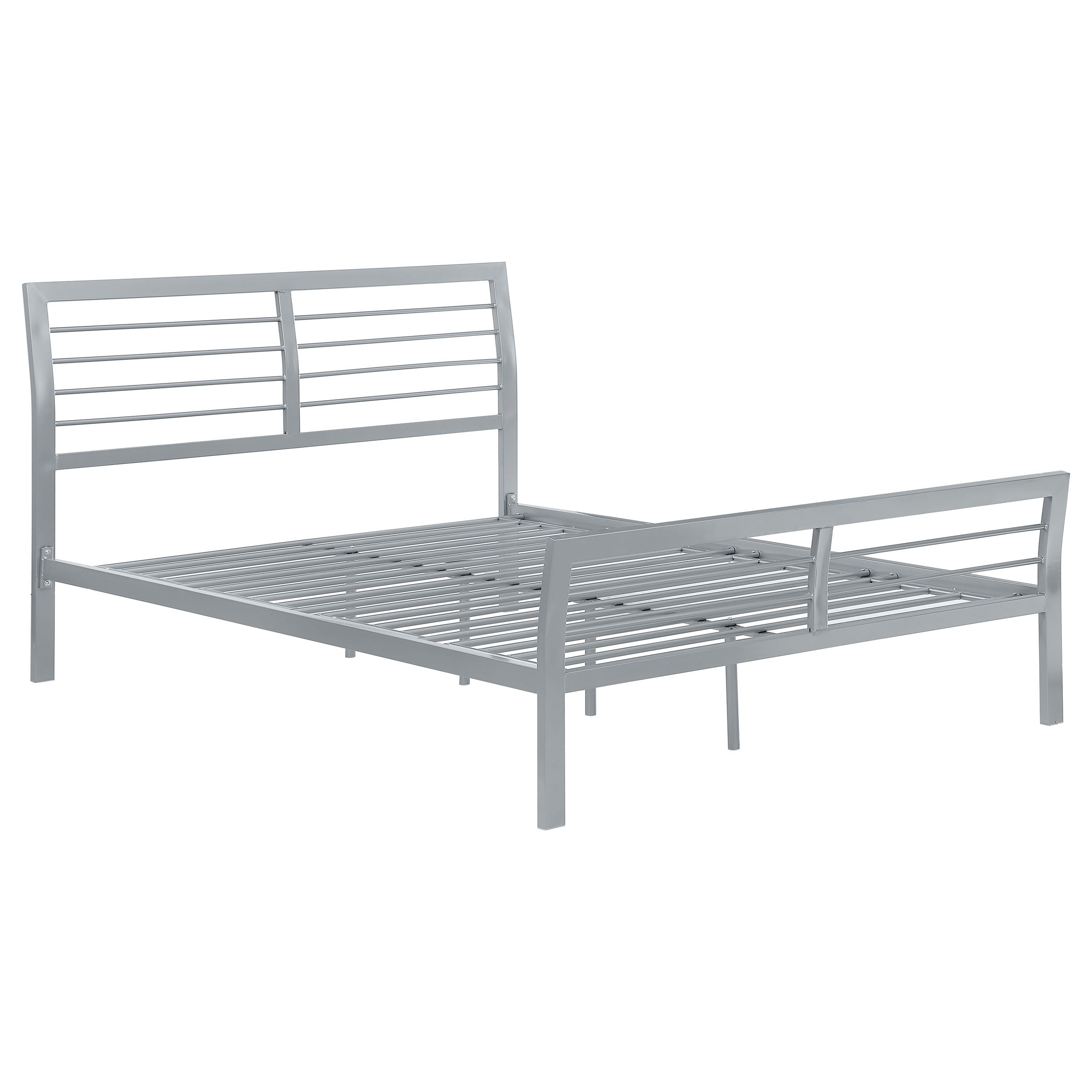 Cooper Metal Open Frame Bed Silver