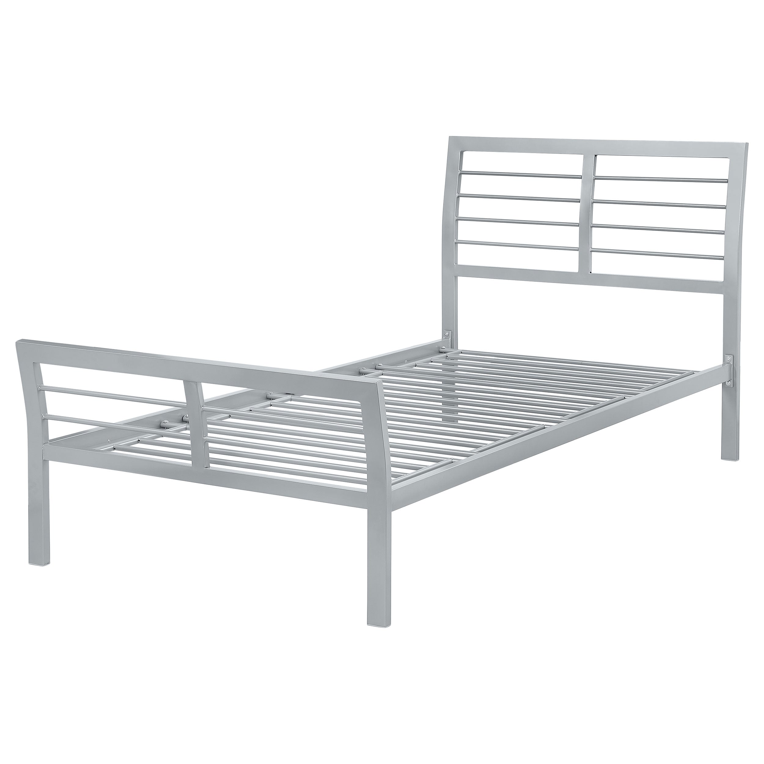 Cooper Metal Open Frame Bed Silver