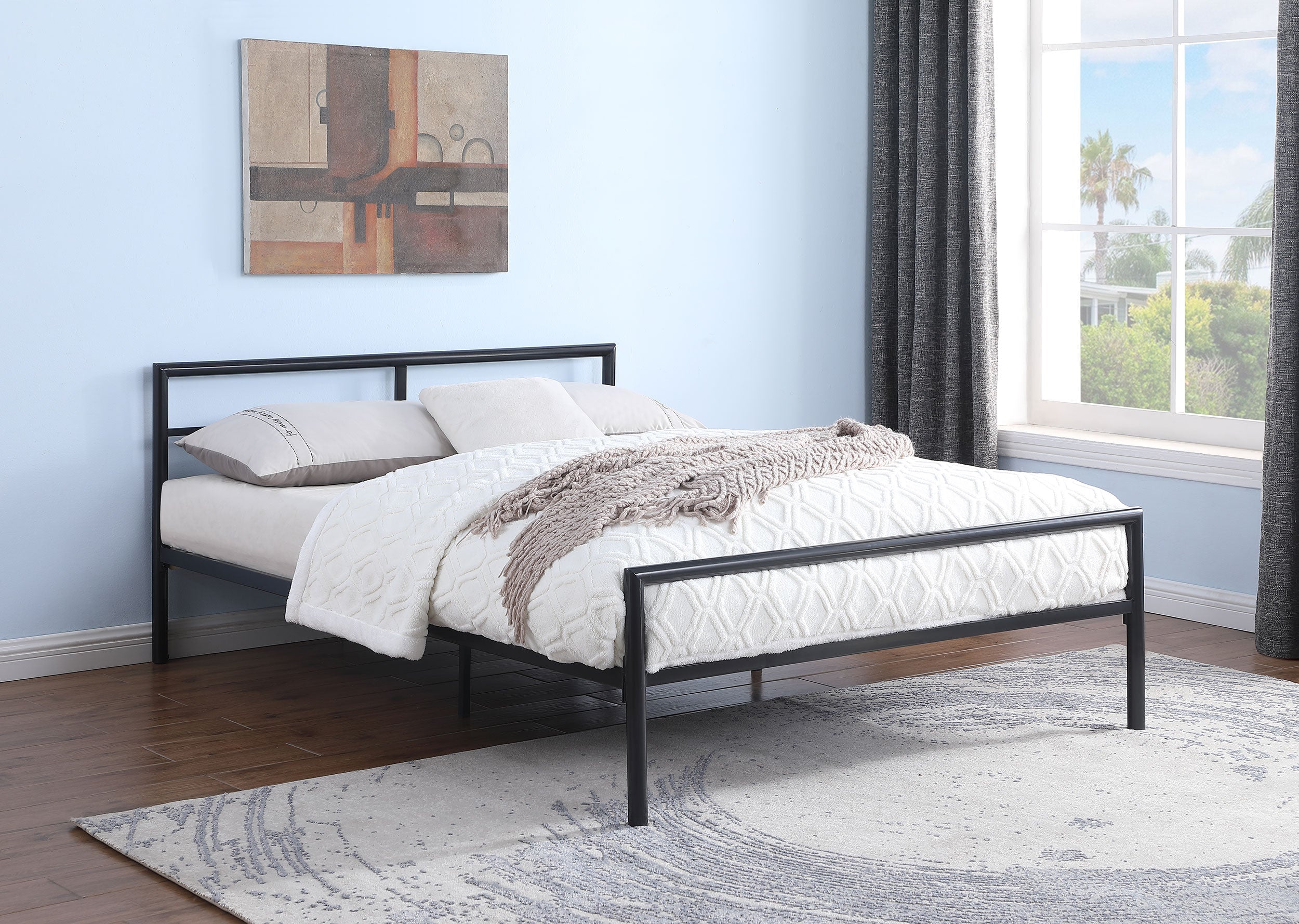 Fisher Twin Metal Bed Gunmetal