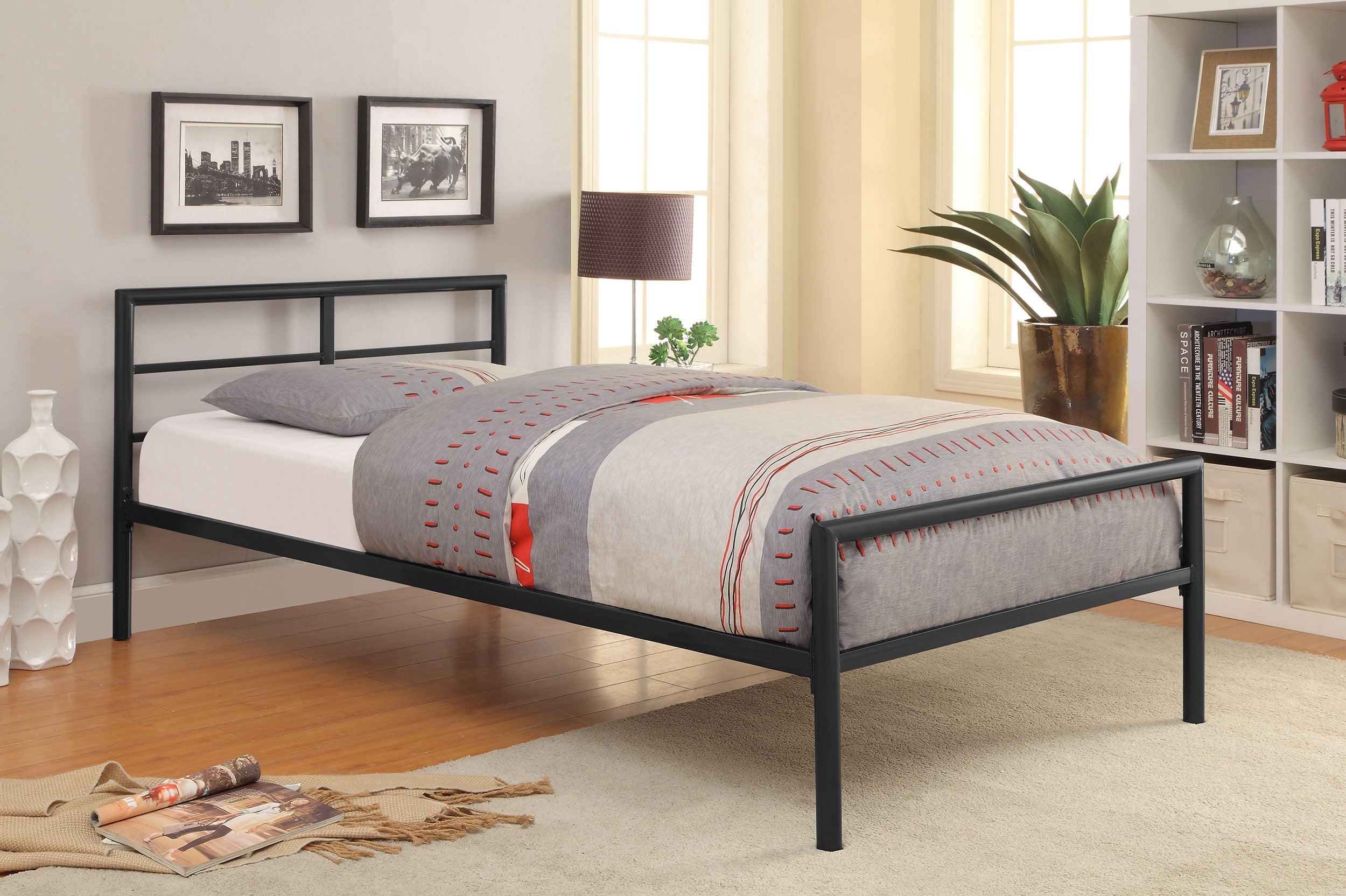 Fisher Metal Open Frame Bed Gunmetal