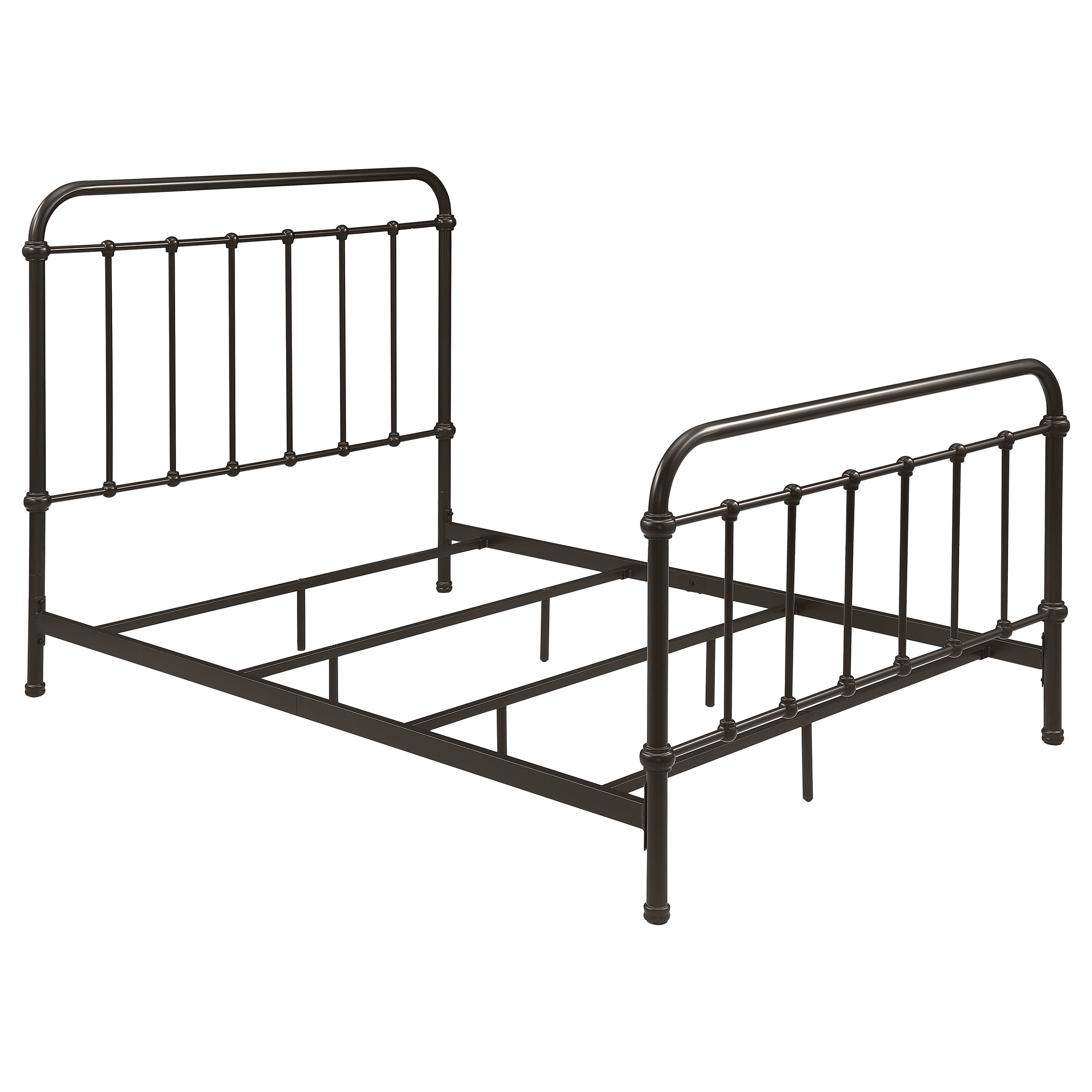 Livingston Metal California King Open Frame Bed Dark Bronze
