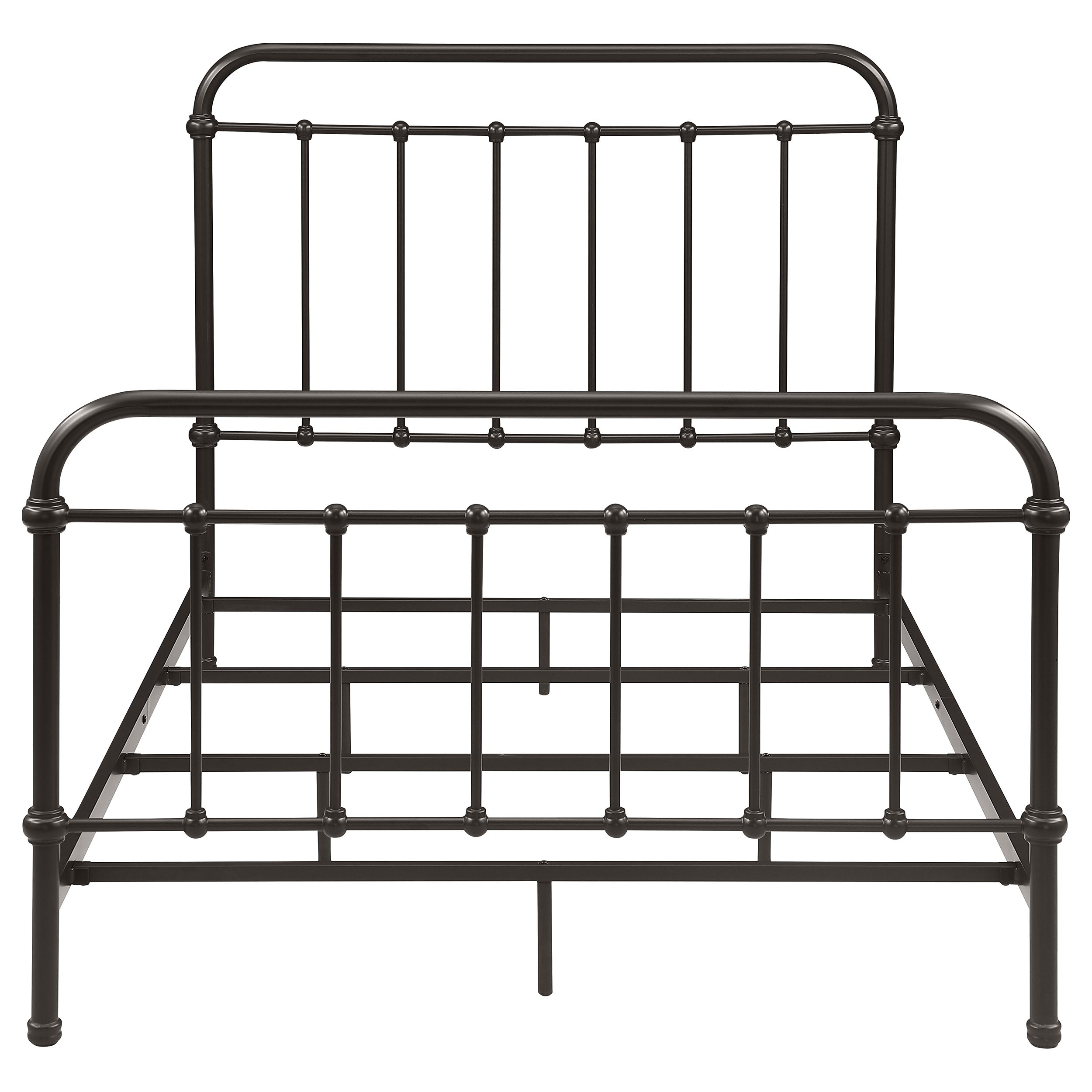 Livingston Metal California King Open Frame Bed Dark Bronze