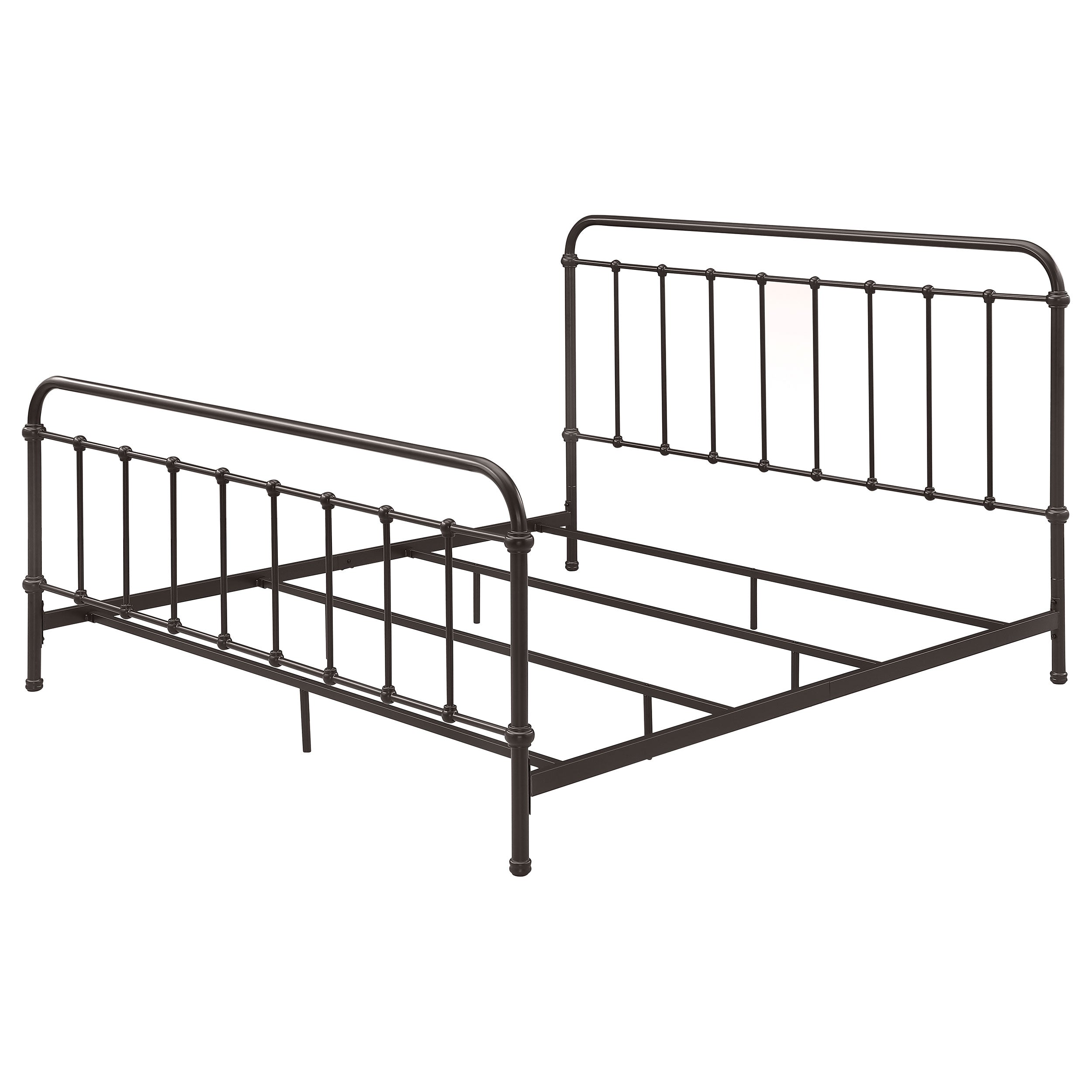 Livingston Metal California King Open Frame Bed Dark Bronze